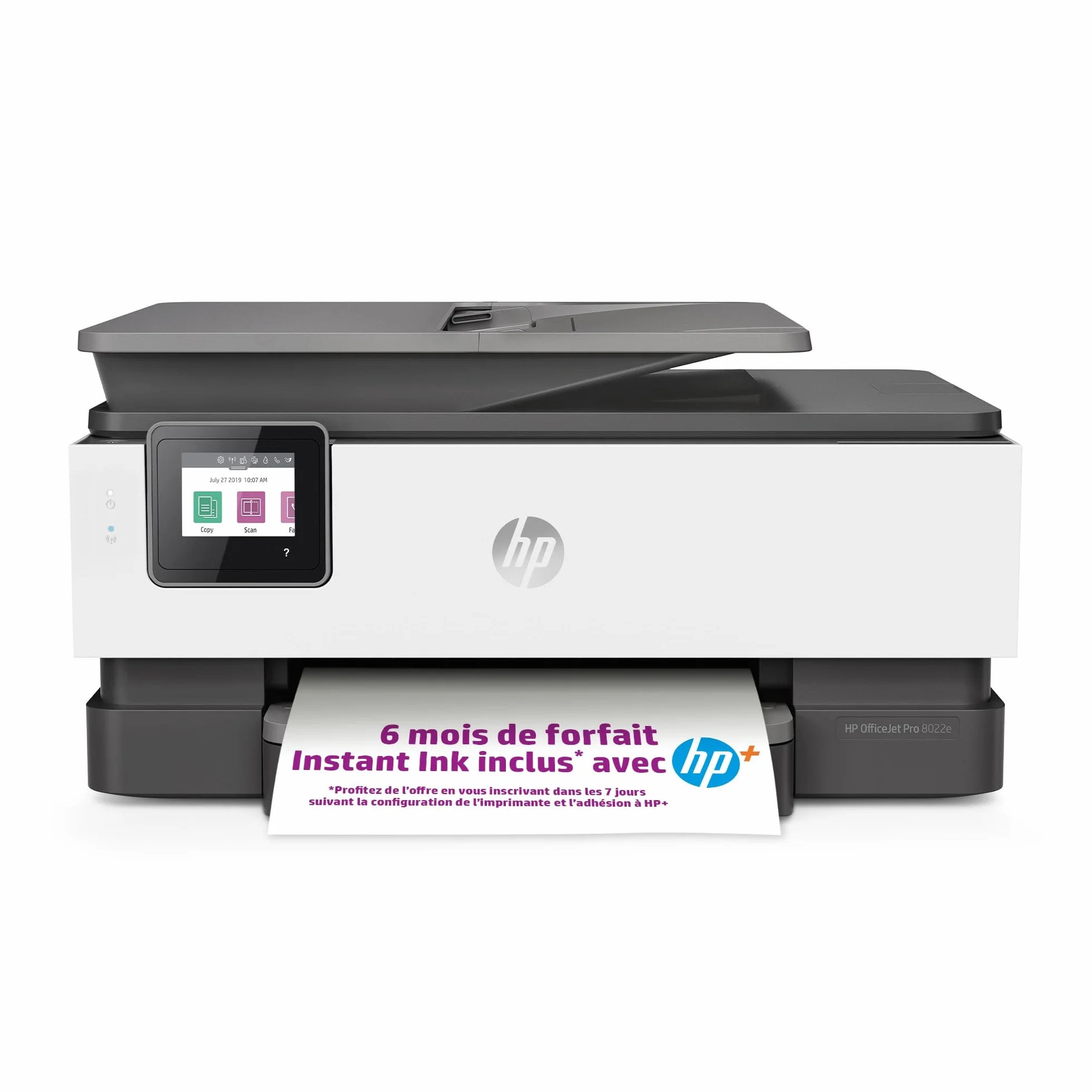 HP OfficeJet Pro 8022e Imprimante tout en un Jet d'encre couleur avec 6 mois Instant Ink inclus