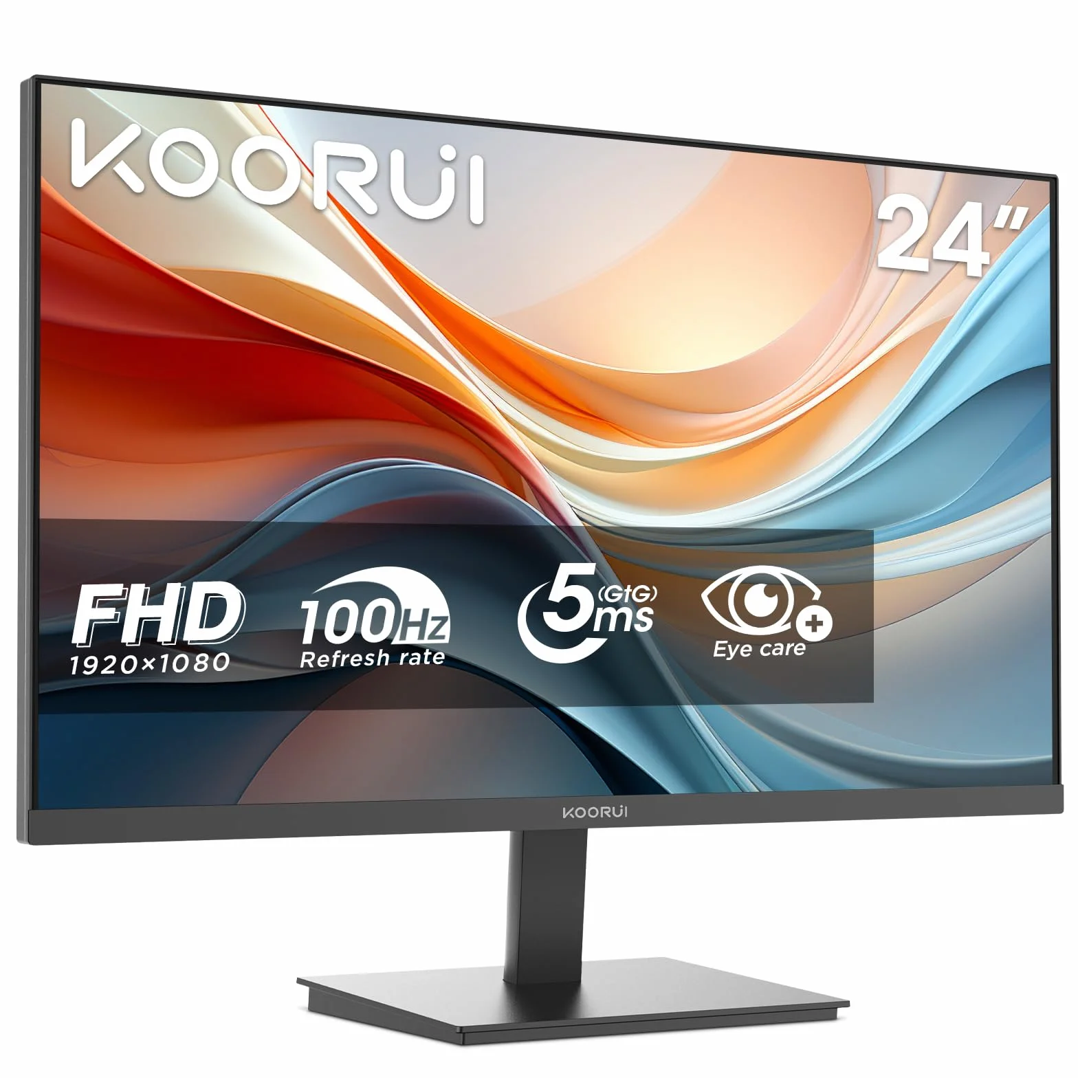 KOORUI E2412F 24 Pouces Ecran PC FHD 100Hz Moniteur HDMI 1.4 Eye Care VESA 100x100mm