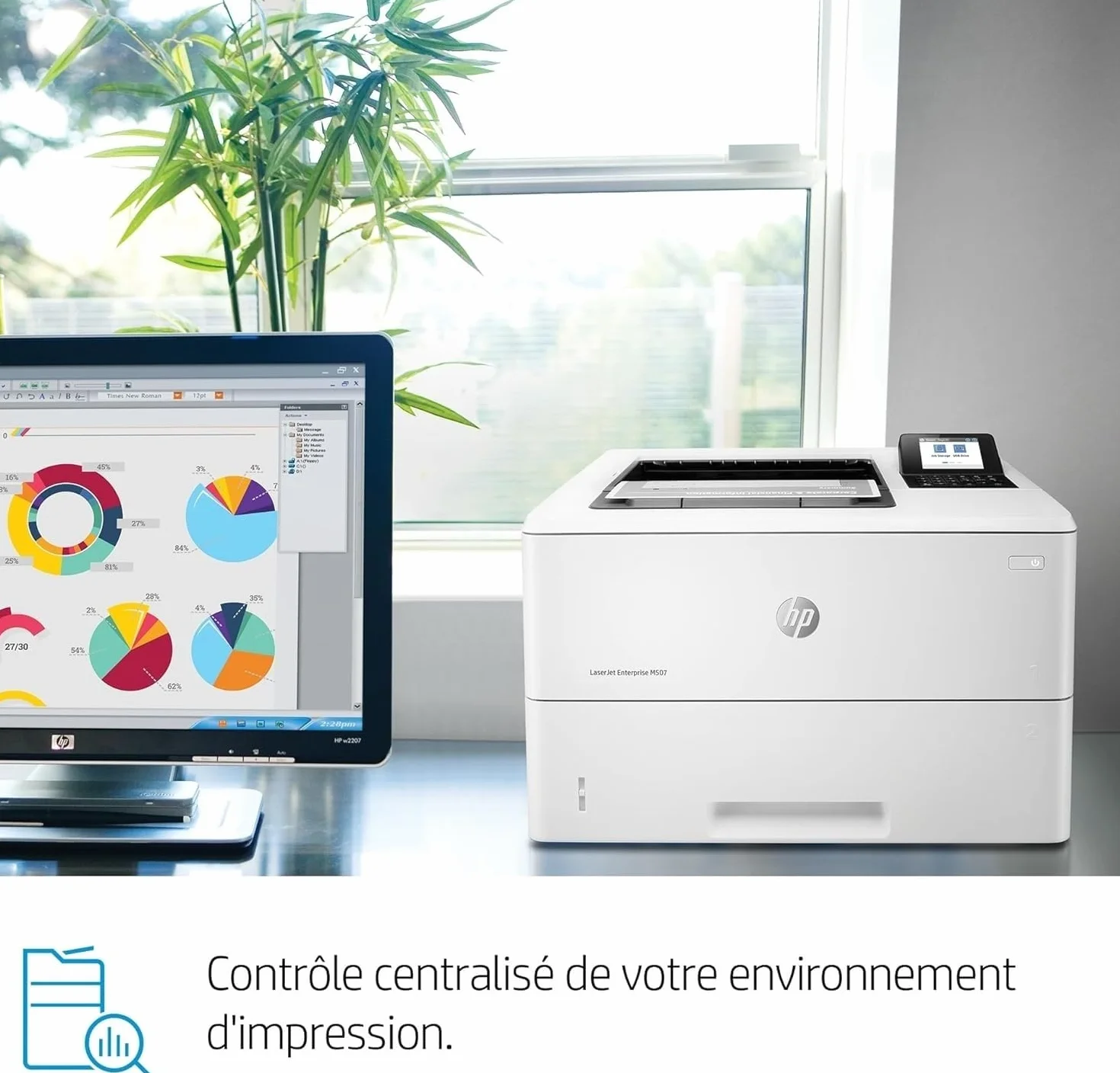 HP LaserJet Enterprise M507dn Imprimante Monofonction A4 Noir et Blanc Recto Verso Automatique 50 ppm USB Gigabit Ethernet