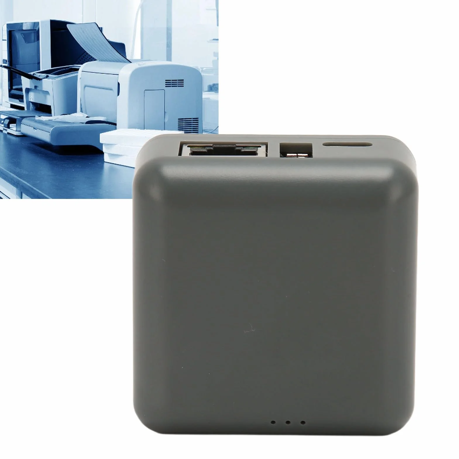 GOWENIC Serveur d'impression USB Réseau RJ45 WiFi LAN Partage Multi-utilisateurs Adaptateur