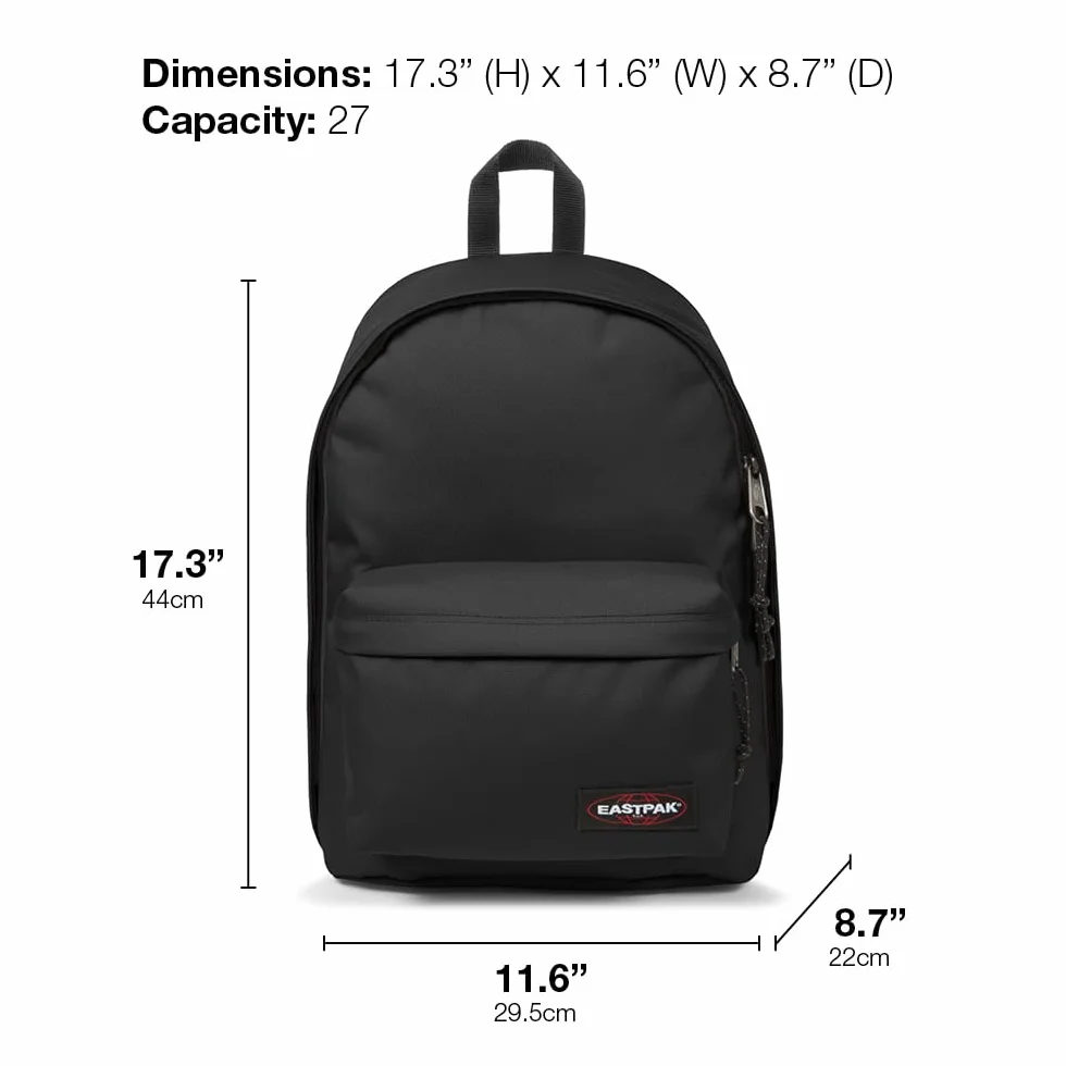 EASTPAK Out of Office Sac à dos 27L 44 x 29,5 x 22 cm compartiment ordinateur 13–15” BLACK