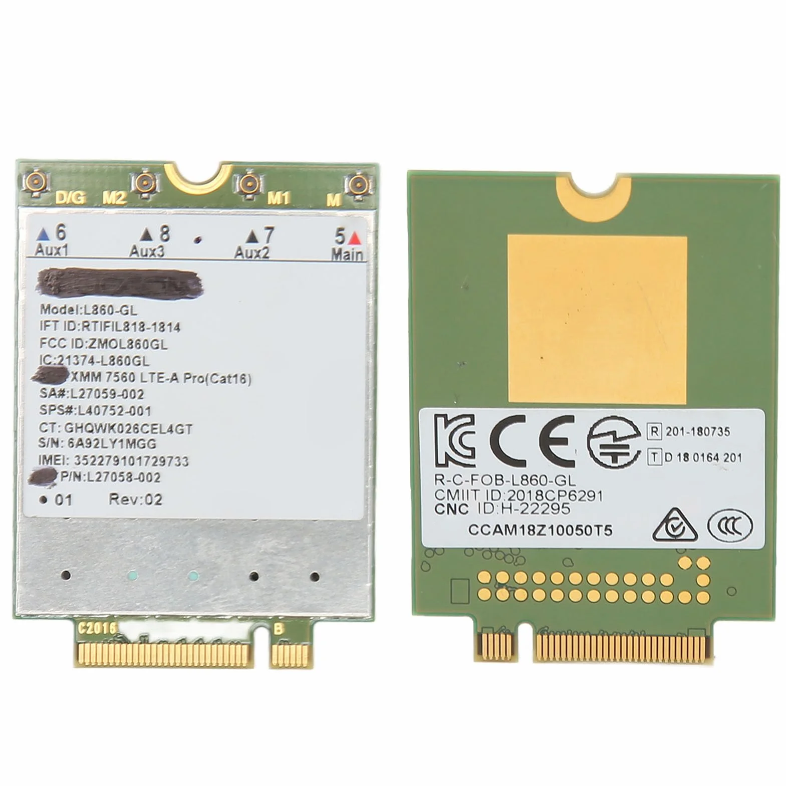 Jectse L860 GL Carte WiFi M.2 LTE FDD TDD Haute Vitesse 1 Gbps DL pour Laptop