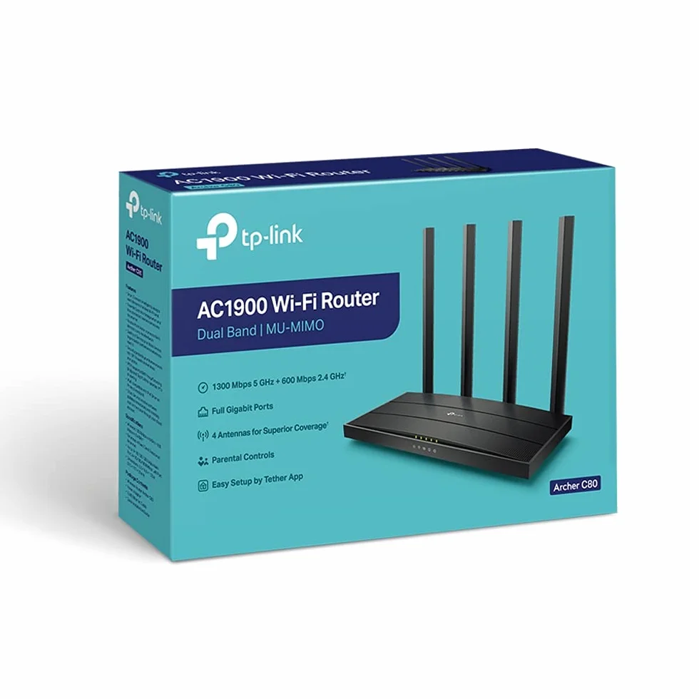 TP-Link Archer C80 Routeur WiFi AC 1900Mbps Bi-Bande Gigabit MU-MIMO