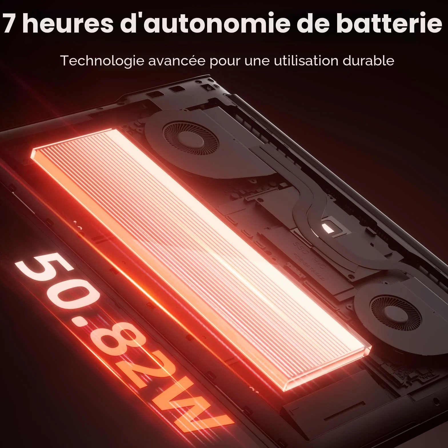 AOC Ordinateur Portable Gaming 16 Pouces AMD Ryzen 7 7735HS 8 Cœurs DDR5 4800MHz 16Go RAM 512Go SSD WiFi 6 BT5.2