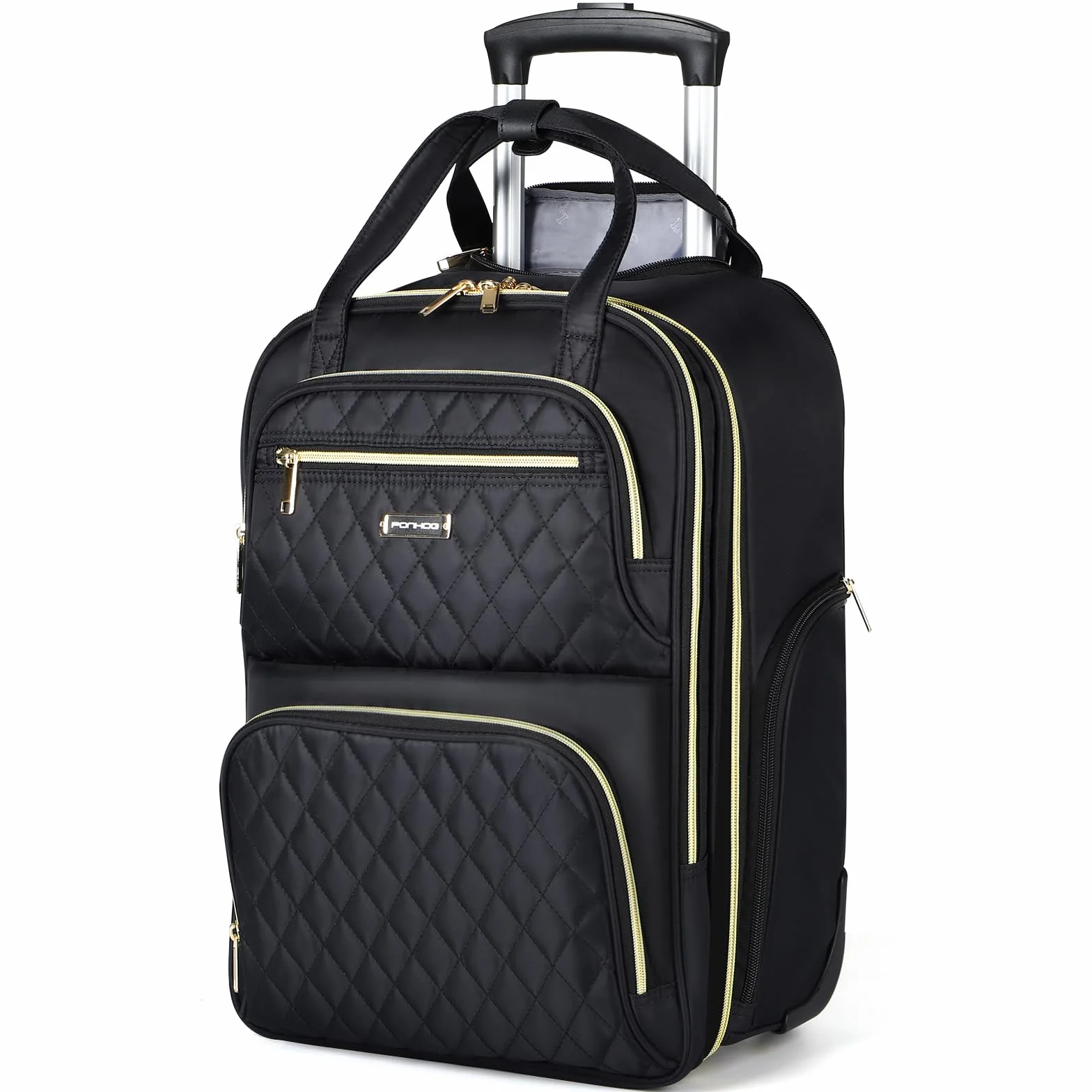 Ponhog Sac à Dos à roulettes pour Femme 35 L 17,3" Ordinateur Portable Voyage