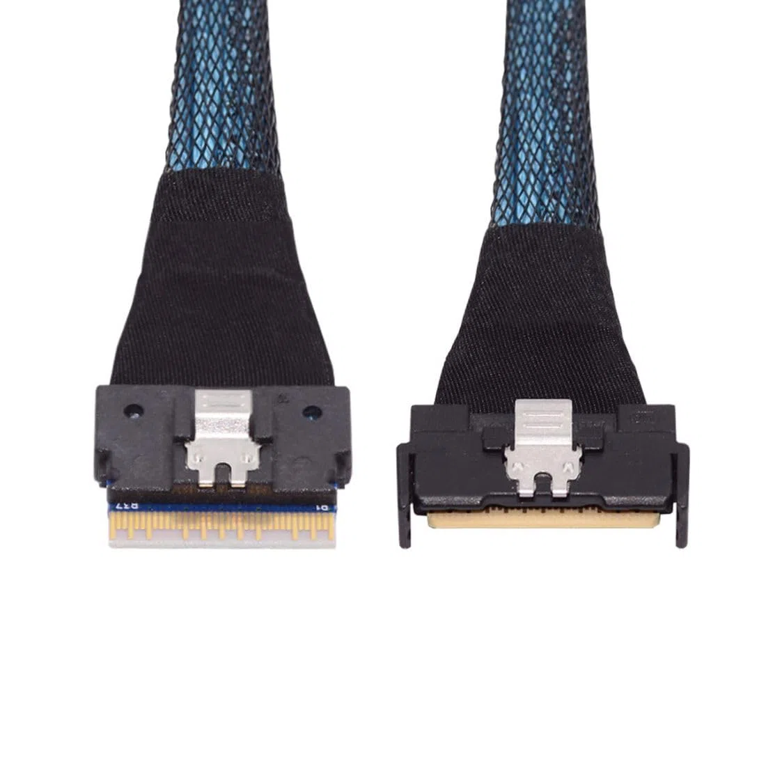 Câble d'extension PCI-E 5.0 Mini Cool Edge IO MCIO 74 broches vers SFF-8654 8i Slimline SAS 4.0 24 Gbps 50 cm
