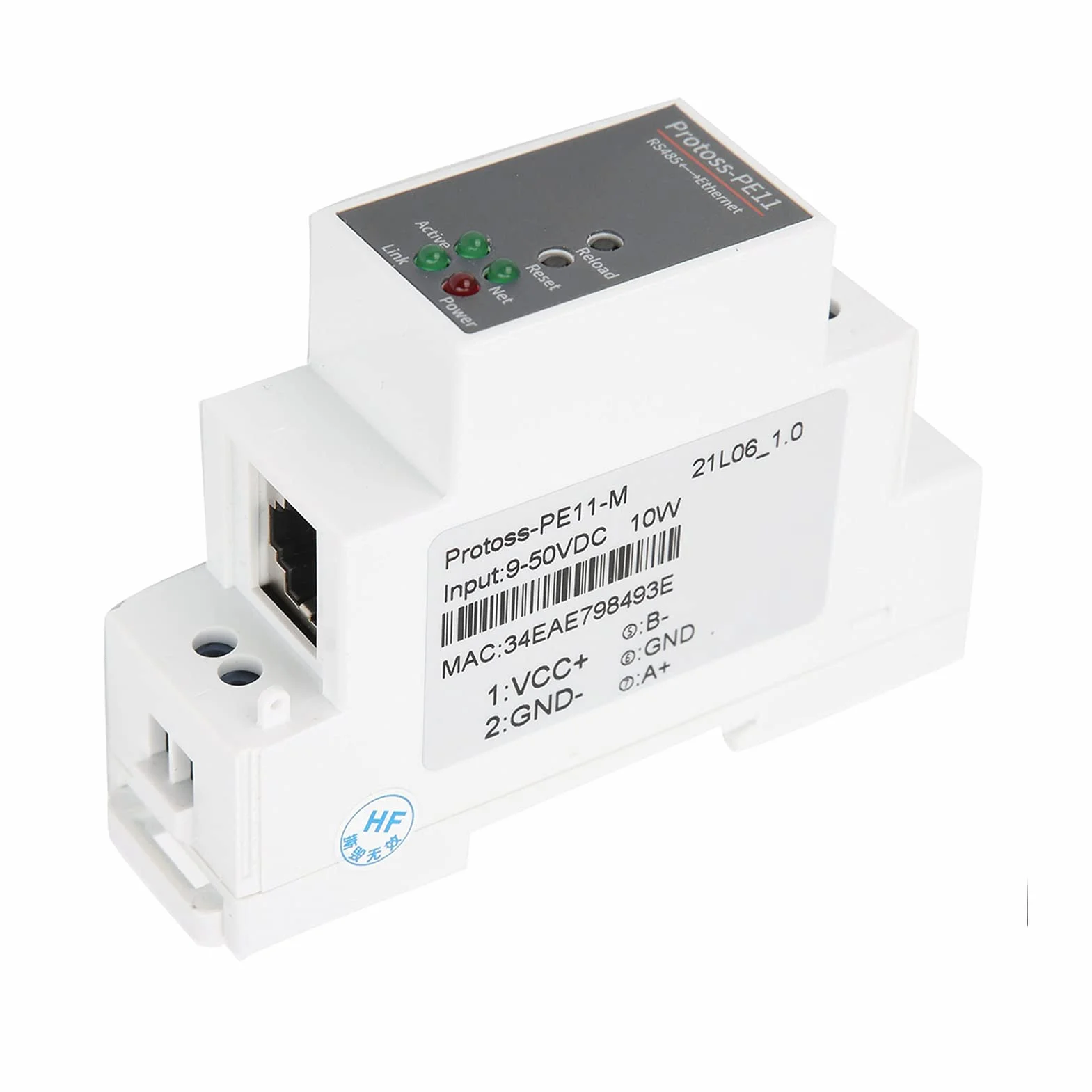 RS485 à WIFI serveur série montage sur Rail Ethernet Module réseau 9-50VDC 10W PE11-M Convertisseur
