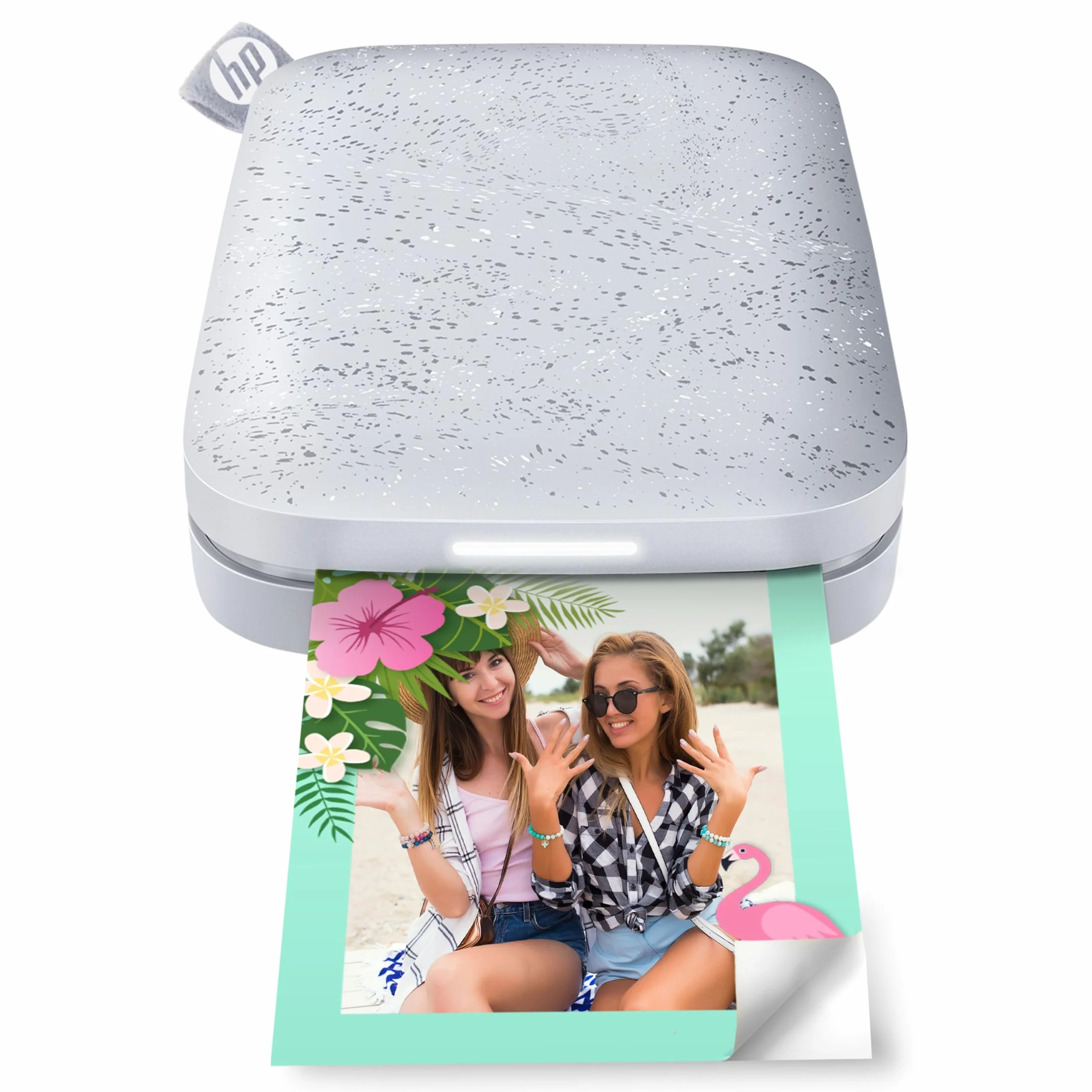 HP Sprocket Imprimante Photo Instantanée Portable sans Fil Papier Zink Autocollant 2x3 po (5,1x7,5 cm) Compatible iOS Android Bluetooth Blanc
