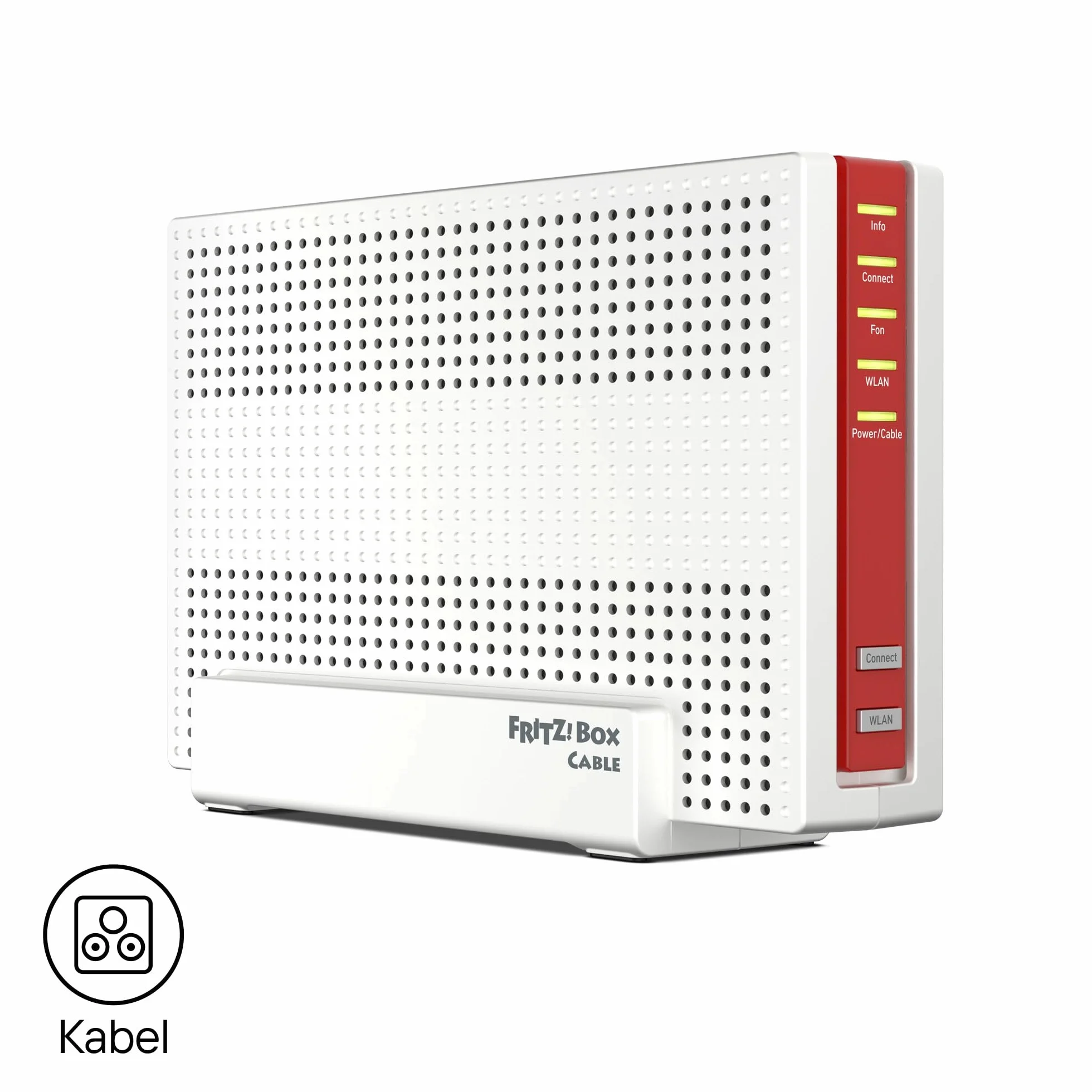 AVM FRITZ!Box 6690 Câble Modem DOCSIS 3.1 Wi-Fi 6 4x4 4800 Mbps 5 GHz 1200 Mbps 2.4 GHz LAN 2.5 Gigabit USB 3.0 Blanc Rouge