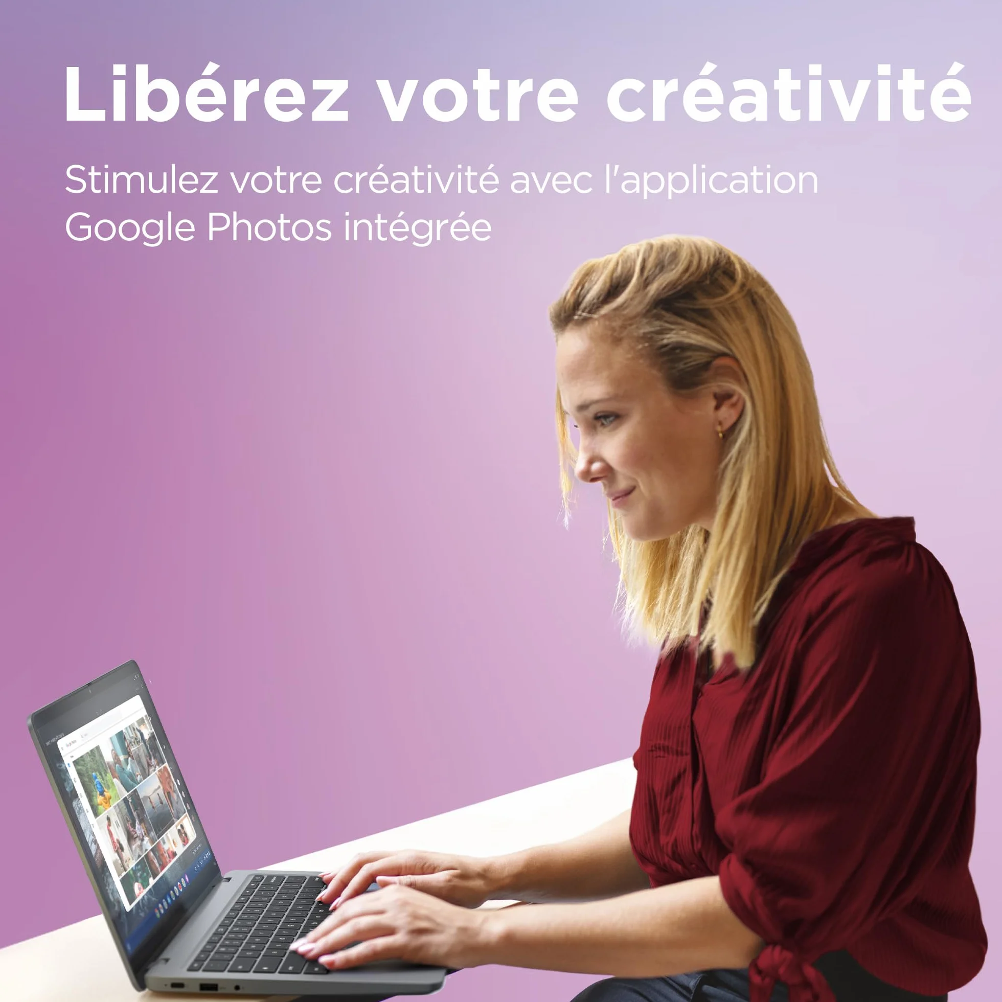 Lenovo Chromebook Plus IdeaPad Slim 3 14IAN8 Ordinateur Portable 14" FHD Intel Core i3-N305 RAM 8 Go eMMC 256 Go ChromeOS Clavier AZERTY FR Gris