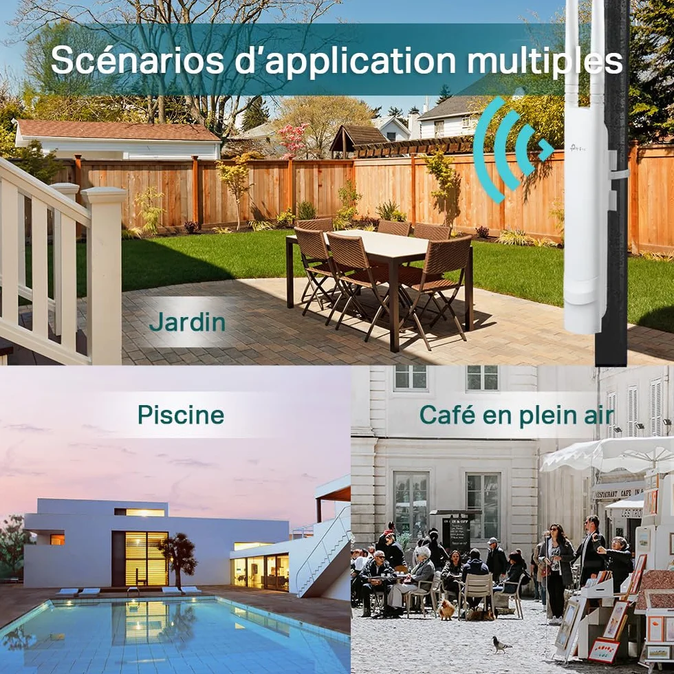 TP-Link Omada EAP225-Outdoor Point d'accès WiFi 5 AC1200 extérieur IP65