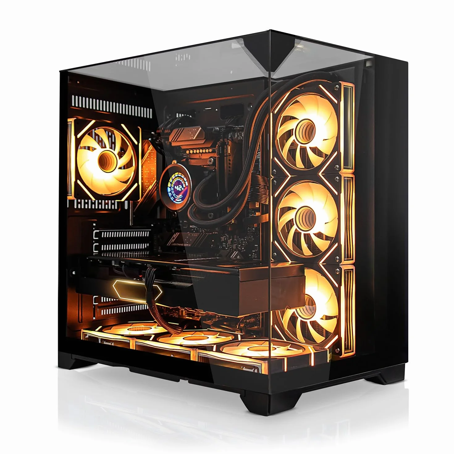 SYSTEMTREFF PC Gamer AMD Ryzen 7 9800X3D 8x5.2GHz Nvidia RTX 5080 16Go 1To M.2 NVMe 32Go DDR5 RAM Windows 11 Ordinateur de Bureau