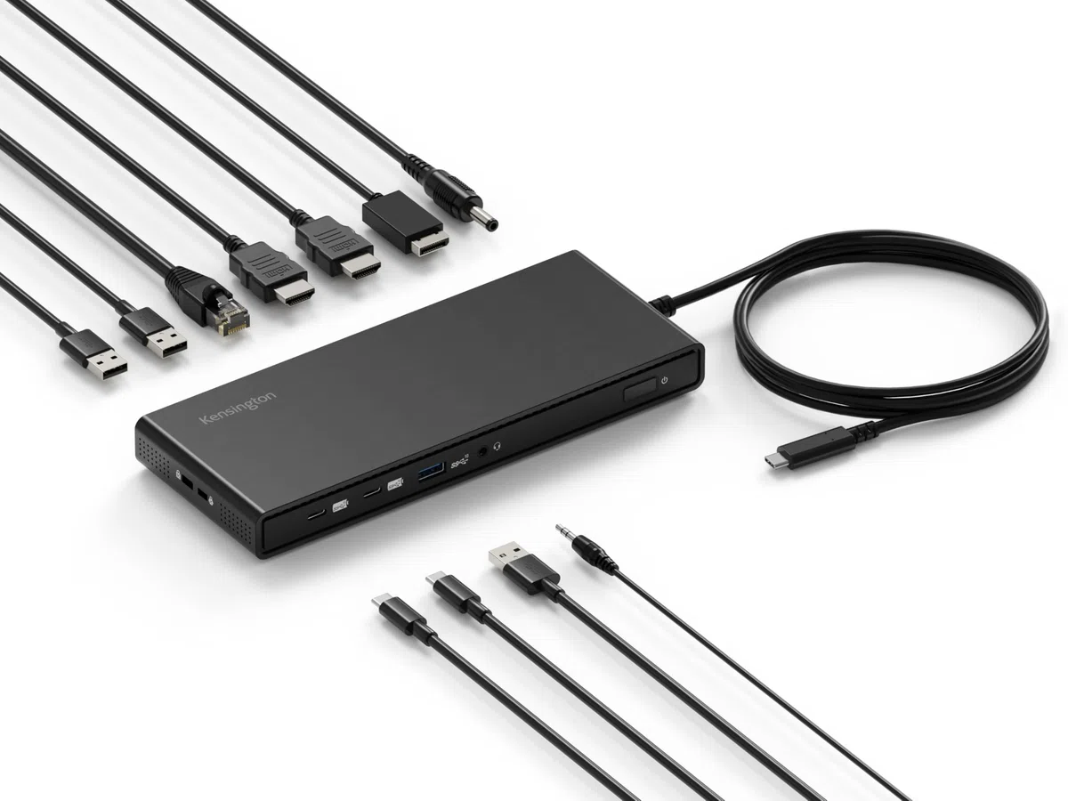 Kensington SD4842P| Station d'accueil USB-C 10-en-1 avec 3 Sorties Vidéo HD 1080p @120Hz| Alimentation 100W| 5 Ports USB Plug & Charge| Coque Externe Fabriquée avec 70% de Matériaux Recyclé| K32810EU