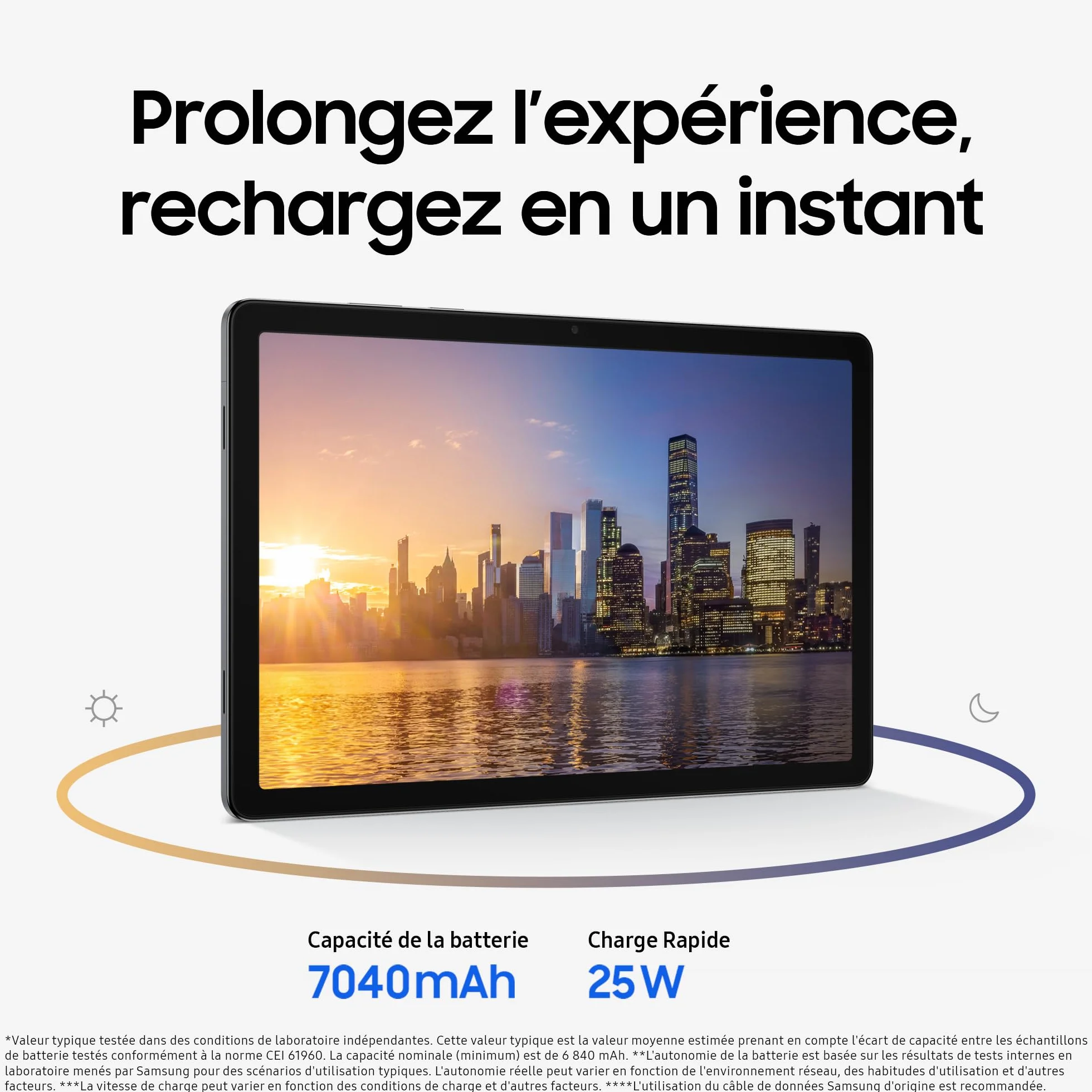 Samsung Galaxy Tab A11+ WiFi 11" 128Go Tablette Android IA Écran 90Hz RAM 6 Go Gris