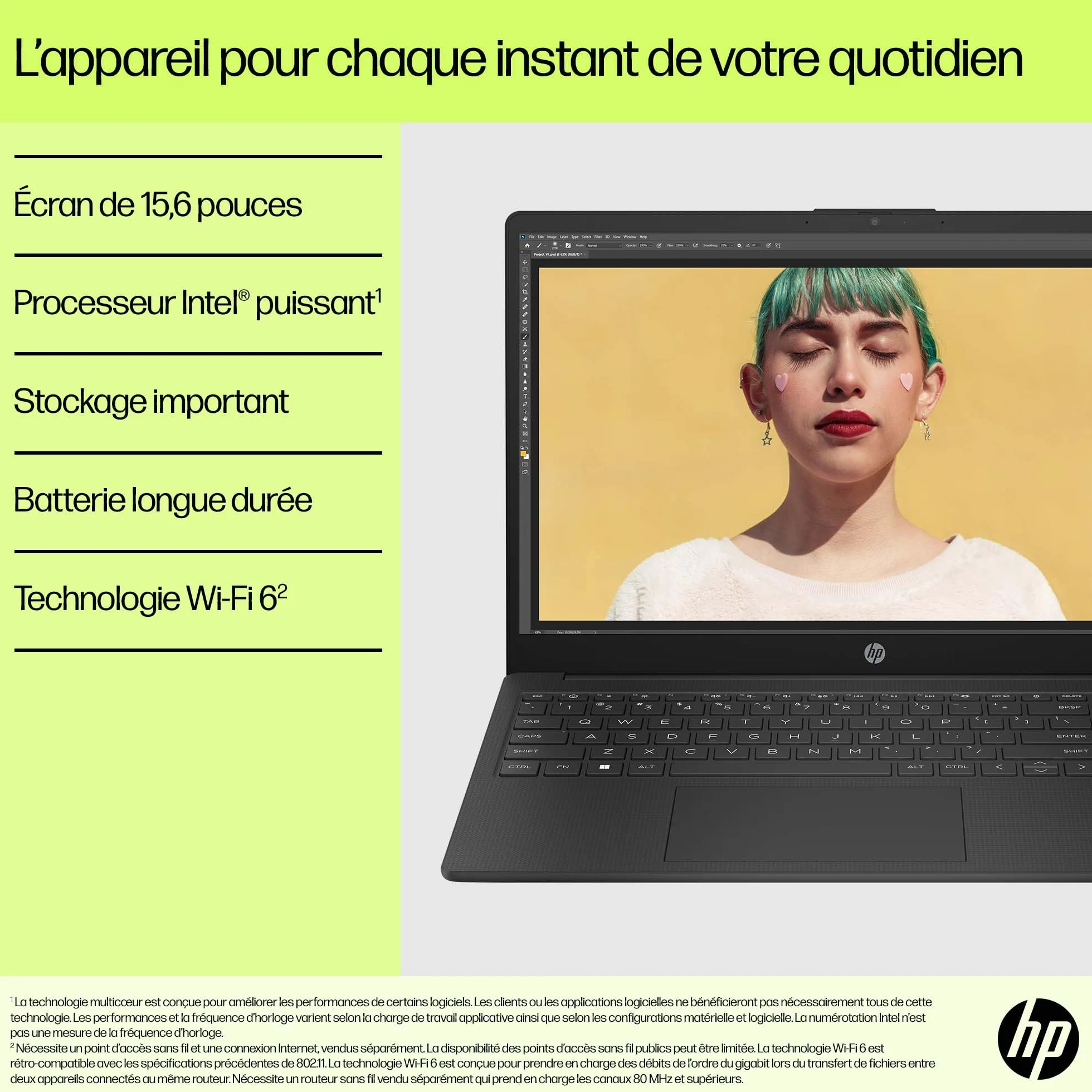 HP 15-fd0001sf Ordinateur Portable 15,6" FHD, Intel Celeron N100, 4 Go RAM, 128 Go UFS, Gris AZERTY