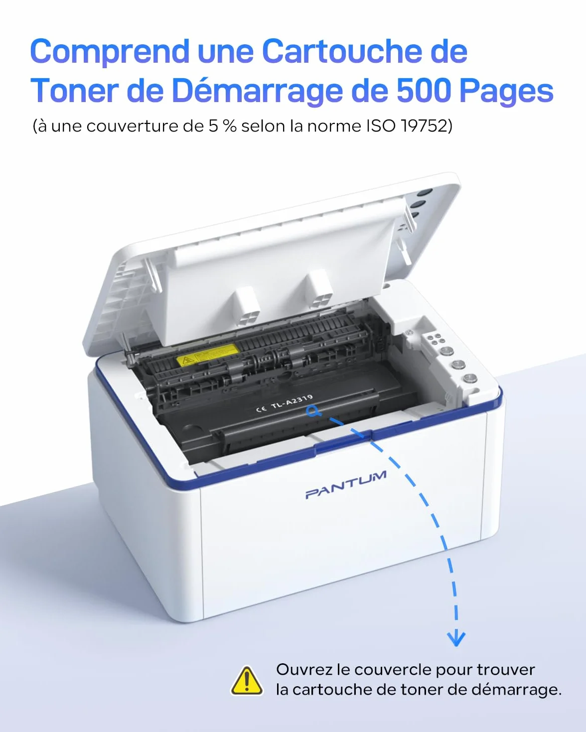 PANTUM BP2309W Imprimante Laser WiFi Noir et Blanc, 20 Pages/Minute, Recto-Verso Manuel, Airprint Mopria
