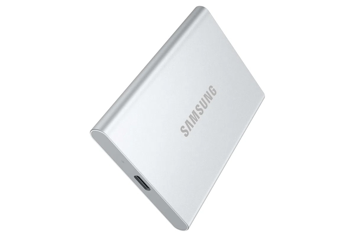 Samsung T7 Resurrected MU-PD1T0G/WW, SSD Externe Portable Gris Clair, 1 to, USB 3.2 Gen.2
