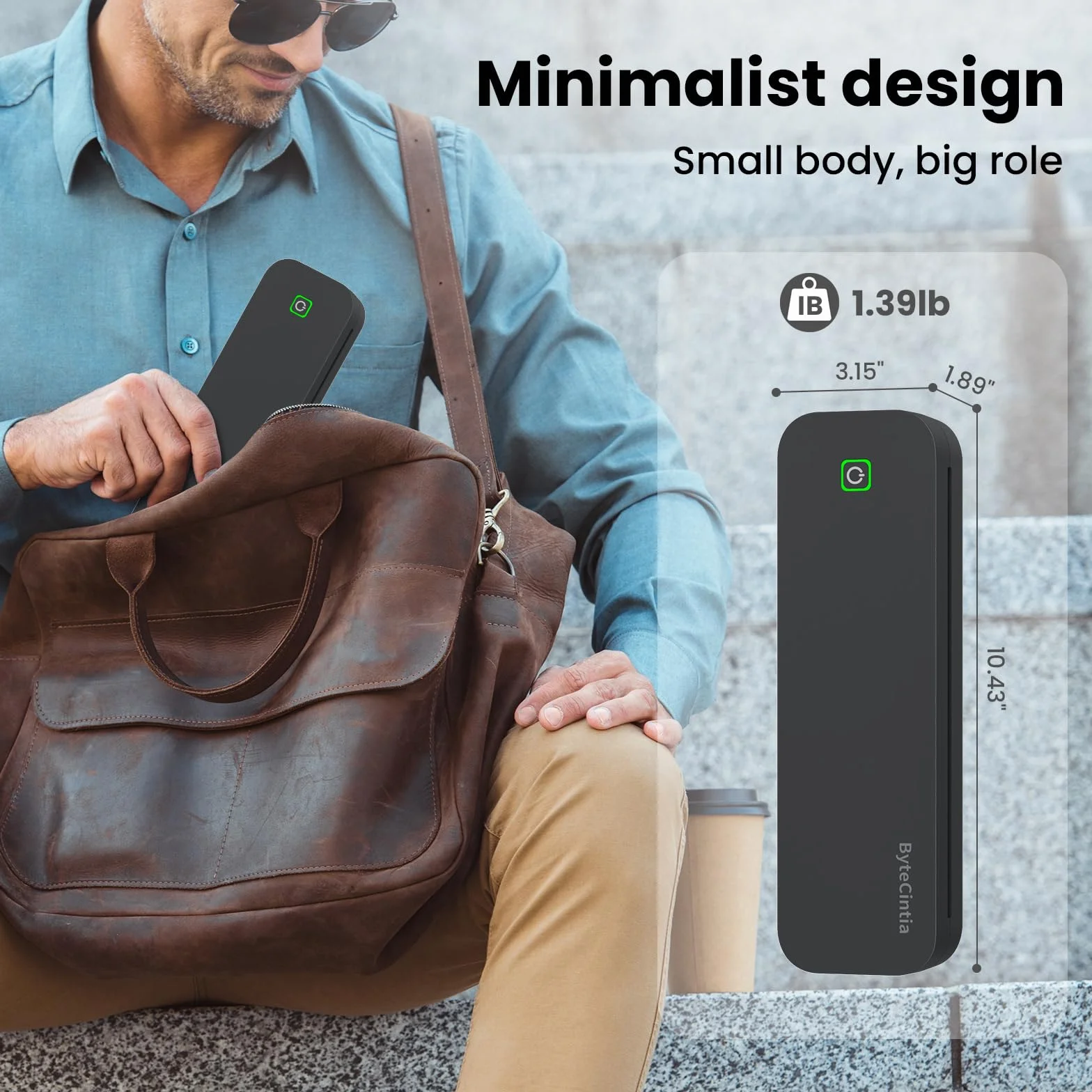 Imprimante Thermique A4 Bluetooth Portable sans Fil D80 Compatible Android iOS