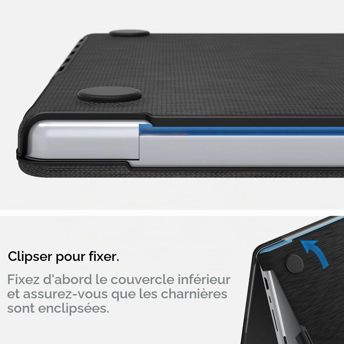 Spigen Urban Fit Coque MacBook Pro 14 Pouces M5 Pro Max 2026 M4 M3 M2 M1 2025-2021 Étui Tricot Premium Noir