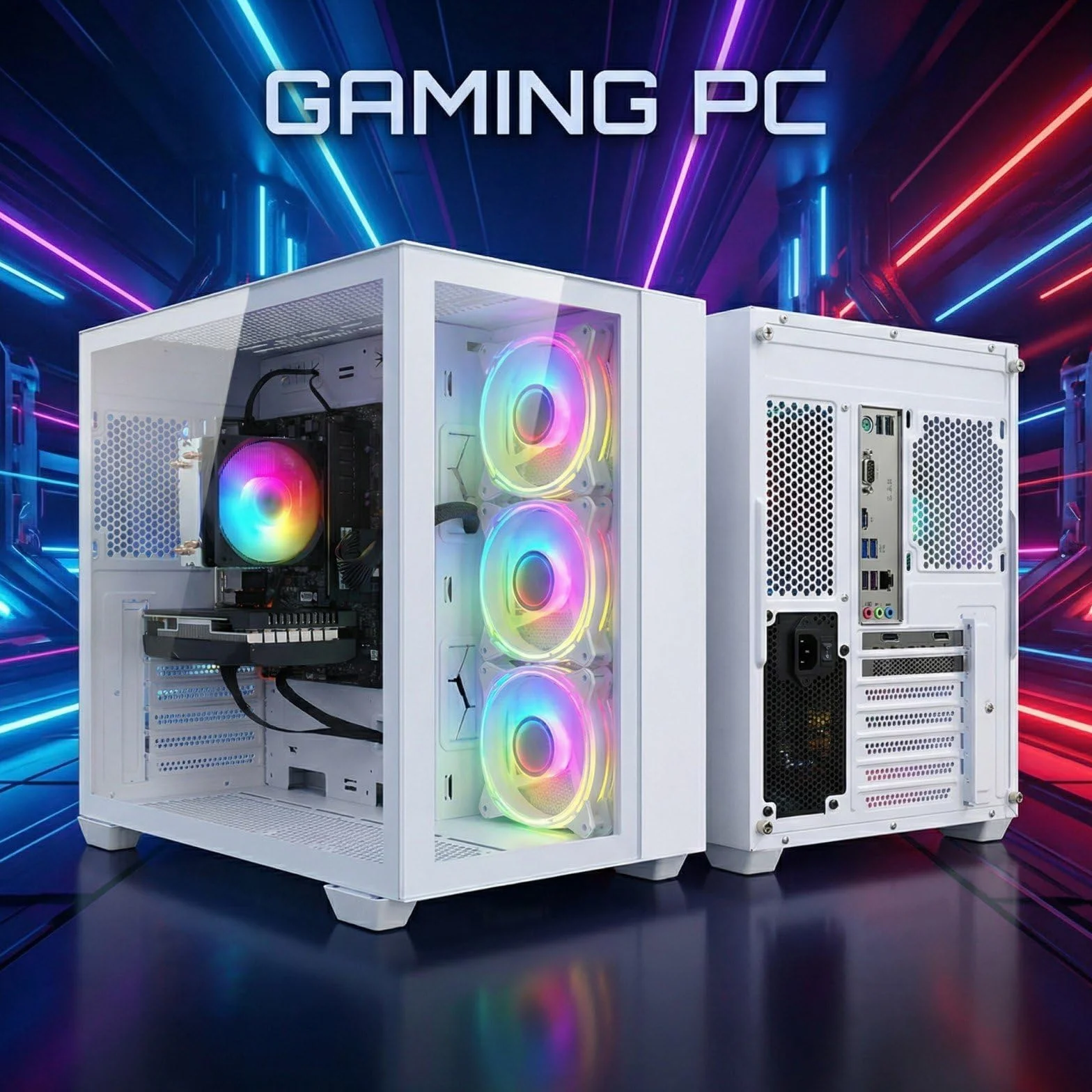 PC Gamer Fixe GeForce RTX 3050 6Go GDDR6 Ryzen 5 5500 32Go DDR4 1To SSD WiFi 6