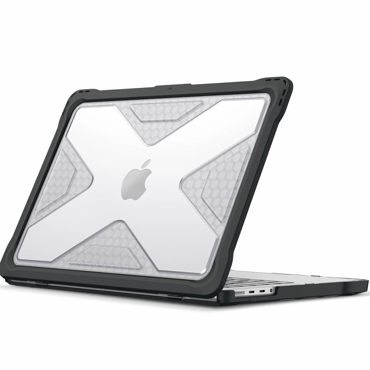 FINTIE Coque Hybride Compatible MacBook Pro 14 Pouces M5 M4 M3 M2 M1 Pro/Max 2026-2021, Etui Rigide Robuste Housse Bords Antichoc Noir