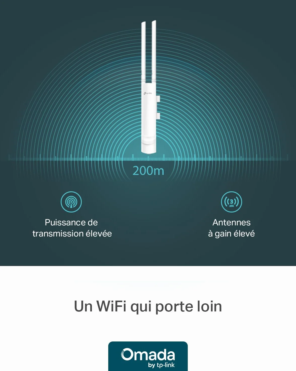 TP-Link EAP110-Outdoor Point d'accès extérieur Wi-Fi 300 Mbps