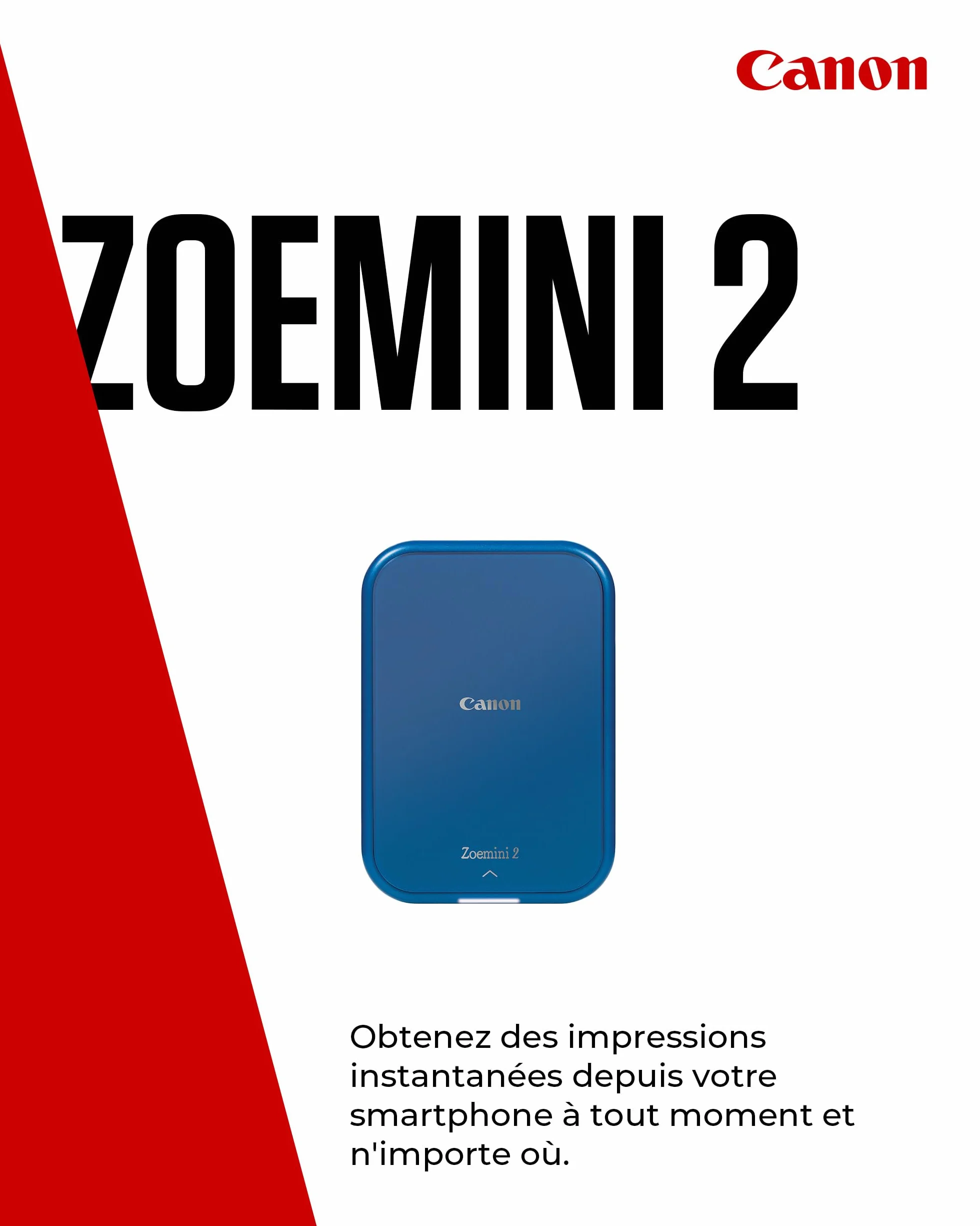 Canon Zoemini 2 Imprimante Photo Portable Bluetooth 5.0 Type-C Bleu Marin