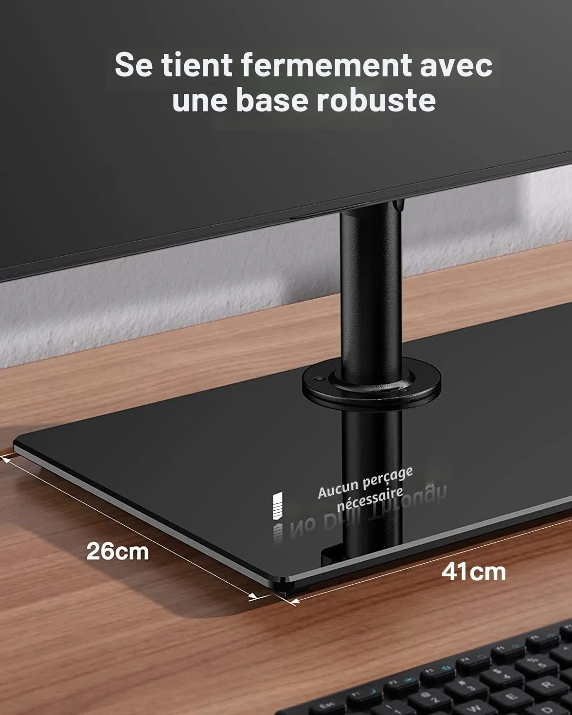 ErGear Support Double Écran PC 13"-32" Inclinaison ±45° Rotation 360° Poids Max 8 kg Gaming