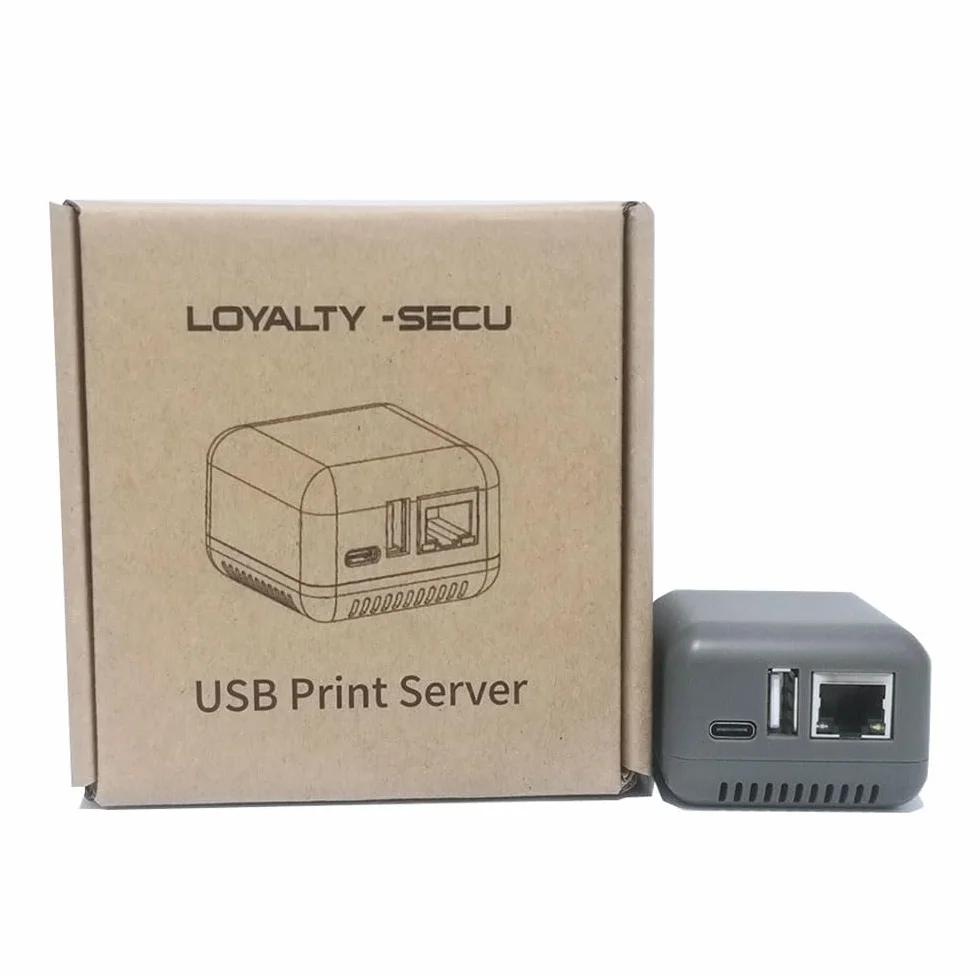 Mini serveur d'impression réseau WIFI pour imprimante USB Gris