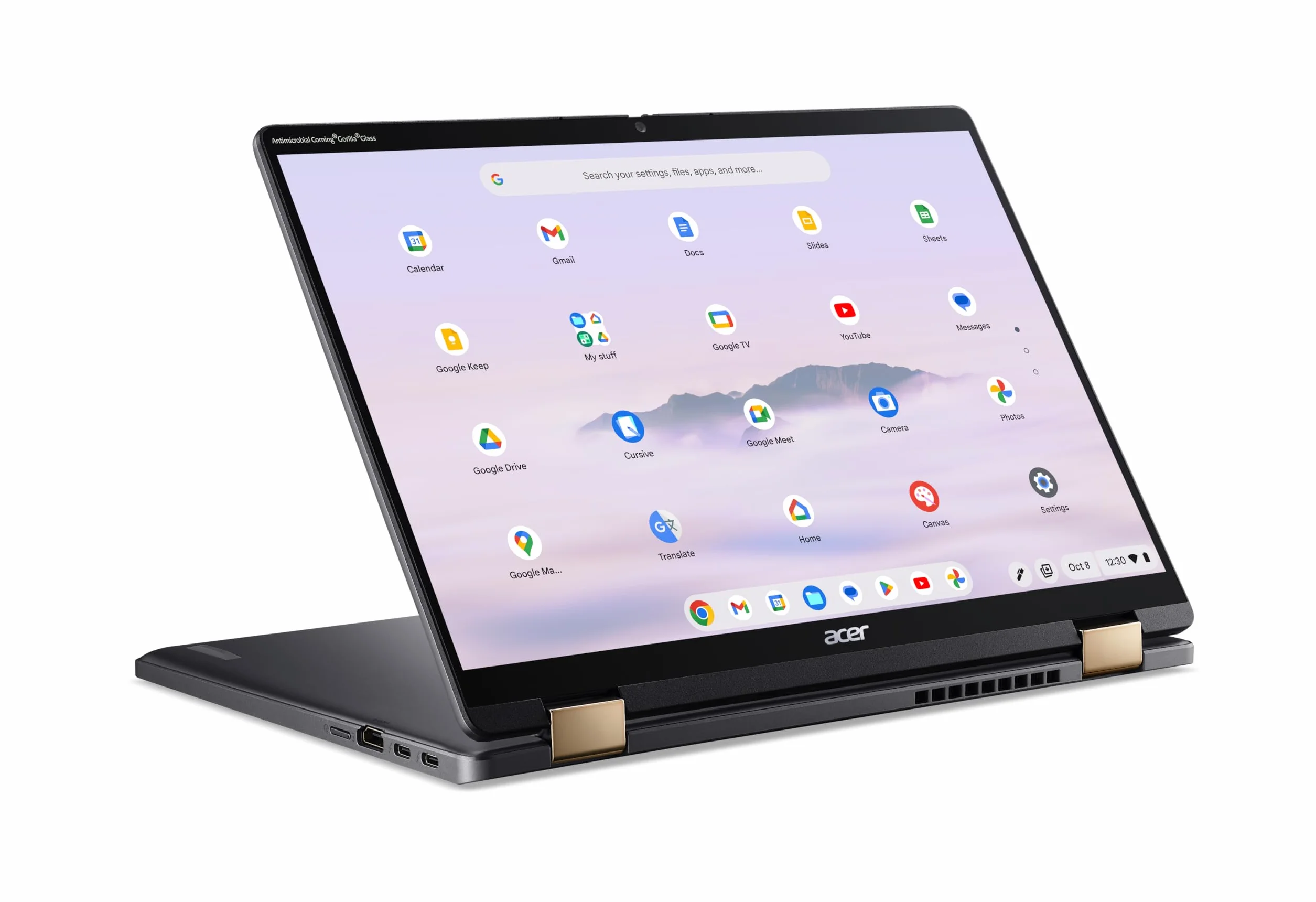 Acer Chromebook Plus Spin 714 14" WUXGA Tactile Convertible Intel Core Ultra 7 155U 16 Go RAM 512 Go SSD Chrome OS Gris Clavier FR AZERTY CP714-1HN