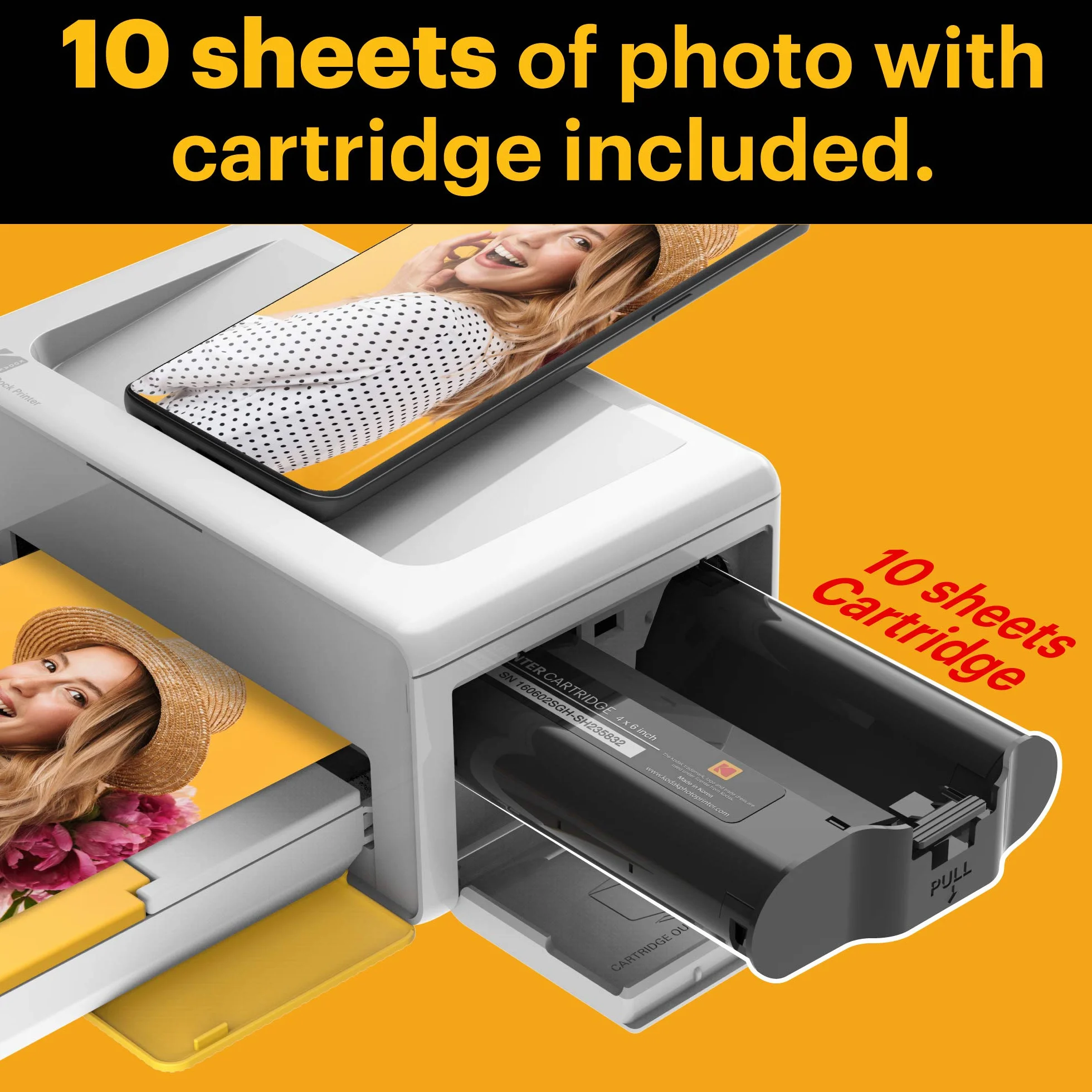 Kodak Dock Plus 4Pass Imprimante Photo 10x15cm + 10 Papier