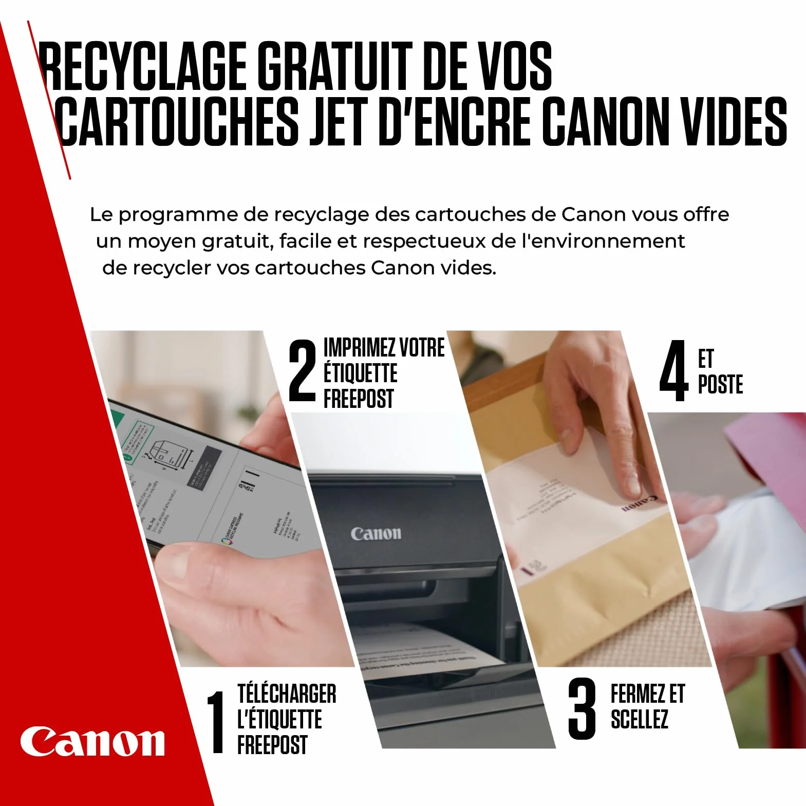 Canon Cartouches d'encre PG-540/CL-541 Authentiques pour imprimante - 2 Packs & Papier Photo 4x6 (50 Feuilles)
