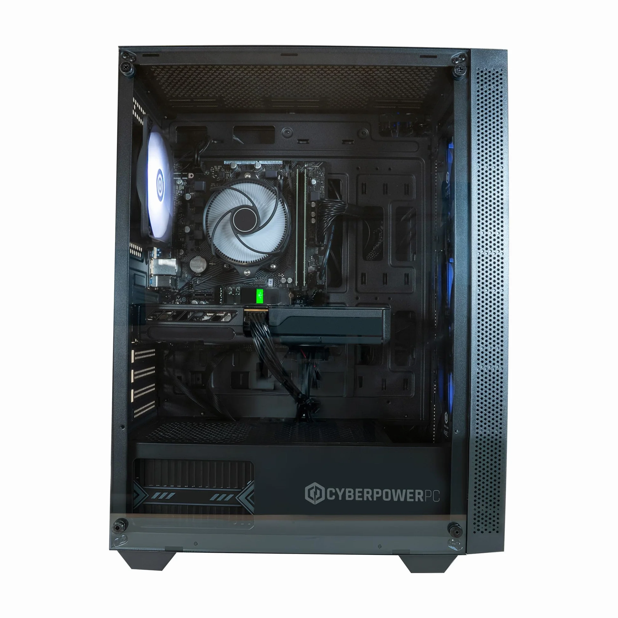 CyberpowerPC Wyvern Gaming PC AMD Ryzen 5 5500 Nvidia RTX 3050 16GB RAM 500GB NVMe SSD 650W PSU Wi-Fi Windows 11