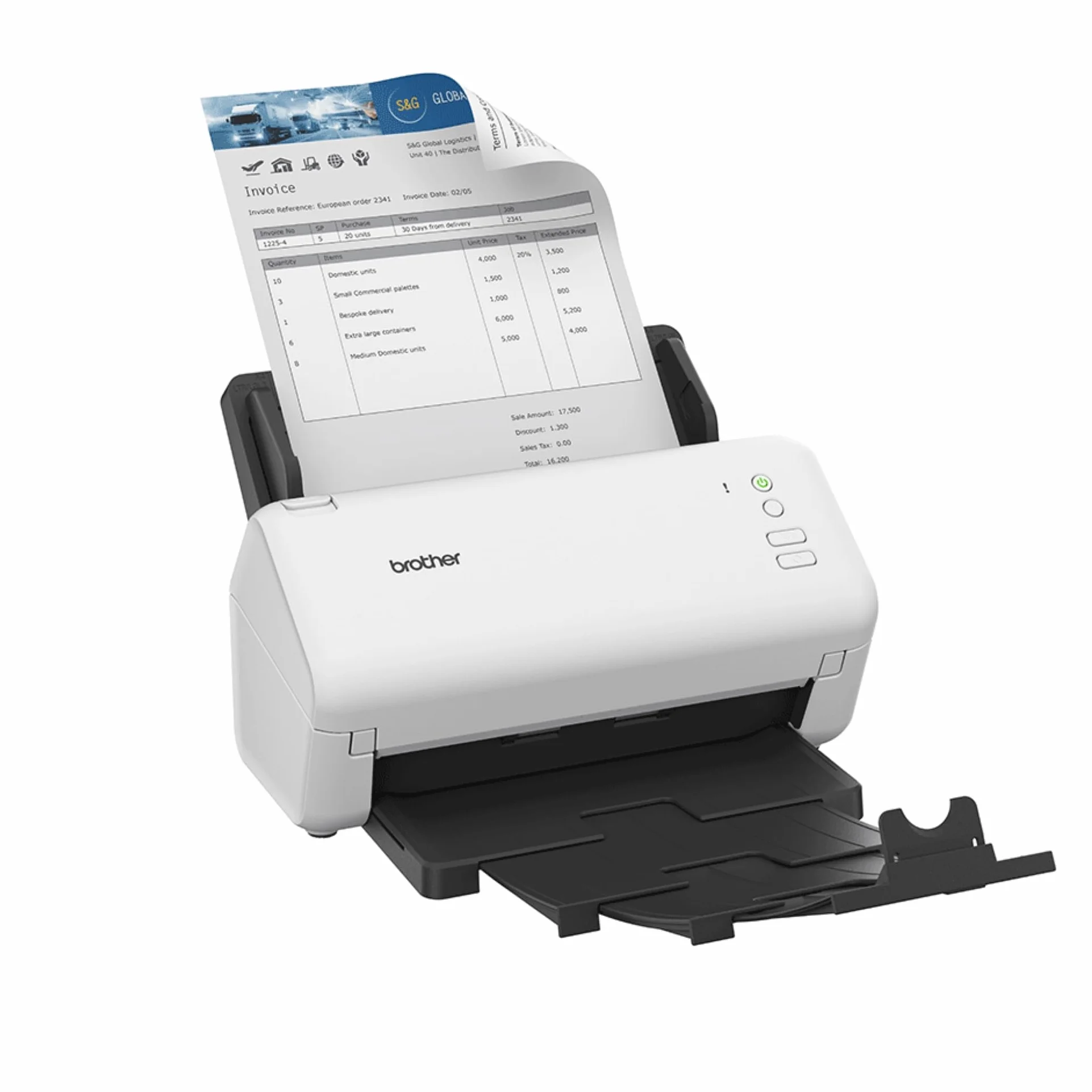 BROTHER ADS-4100 Scanner de Documents Bureautique A4 Recto-Verso 35 Pages/Minute Scan to USB ADF 60 Feuilles