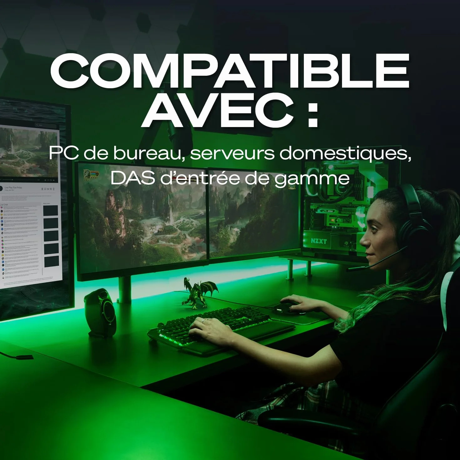 Seagate BarraCuda 8To Disque dur interne HDD 3.5 pouces SATA 6 Goit/s 5400 tr/min 256 Mo cache ST8000DMZ04