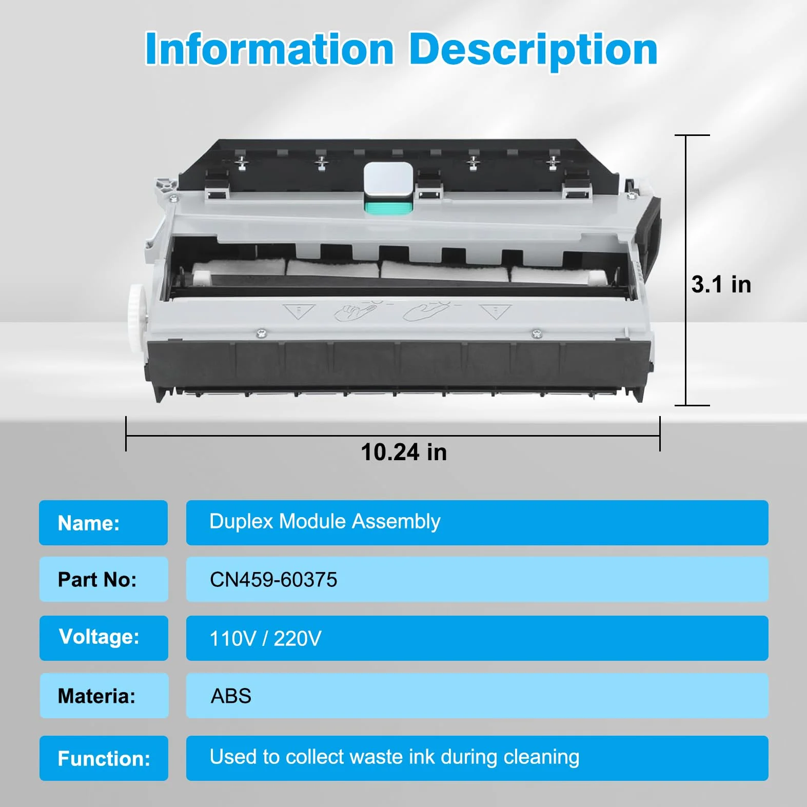 Module Duplex Compatible HP 974 975 973 Maintenance Box pour HP OfficeJet Pro x585 x451 x452 x577 x576 x552 x476 x551 x477