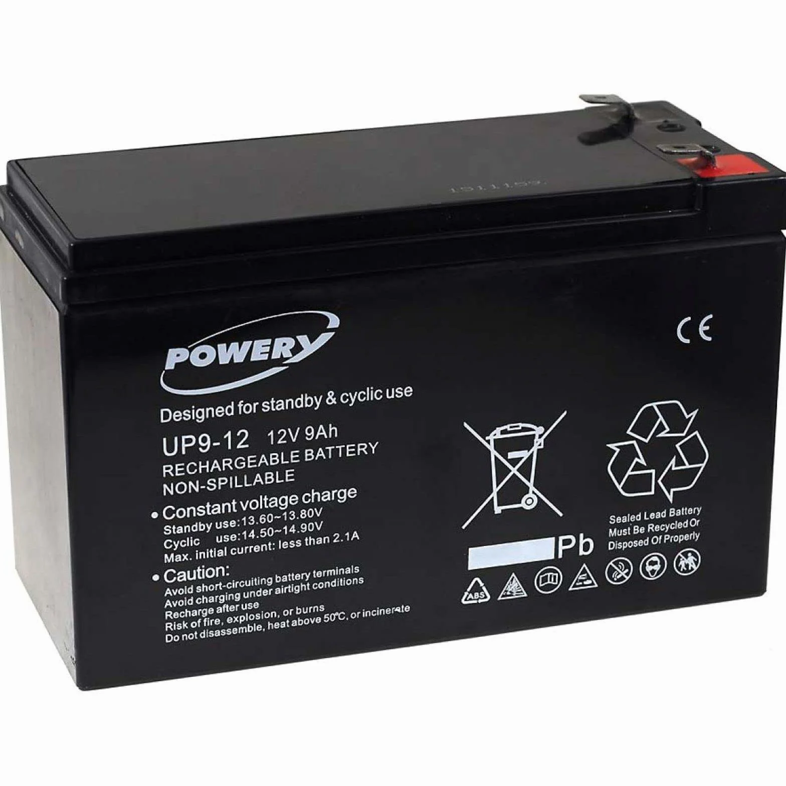 Batterie plomb-acide 12V 9Ah pour APC Back-UPS ES 550