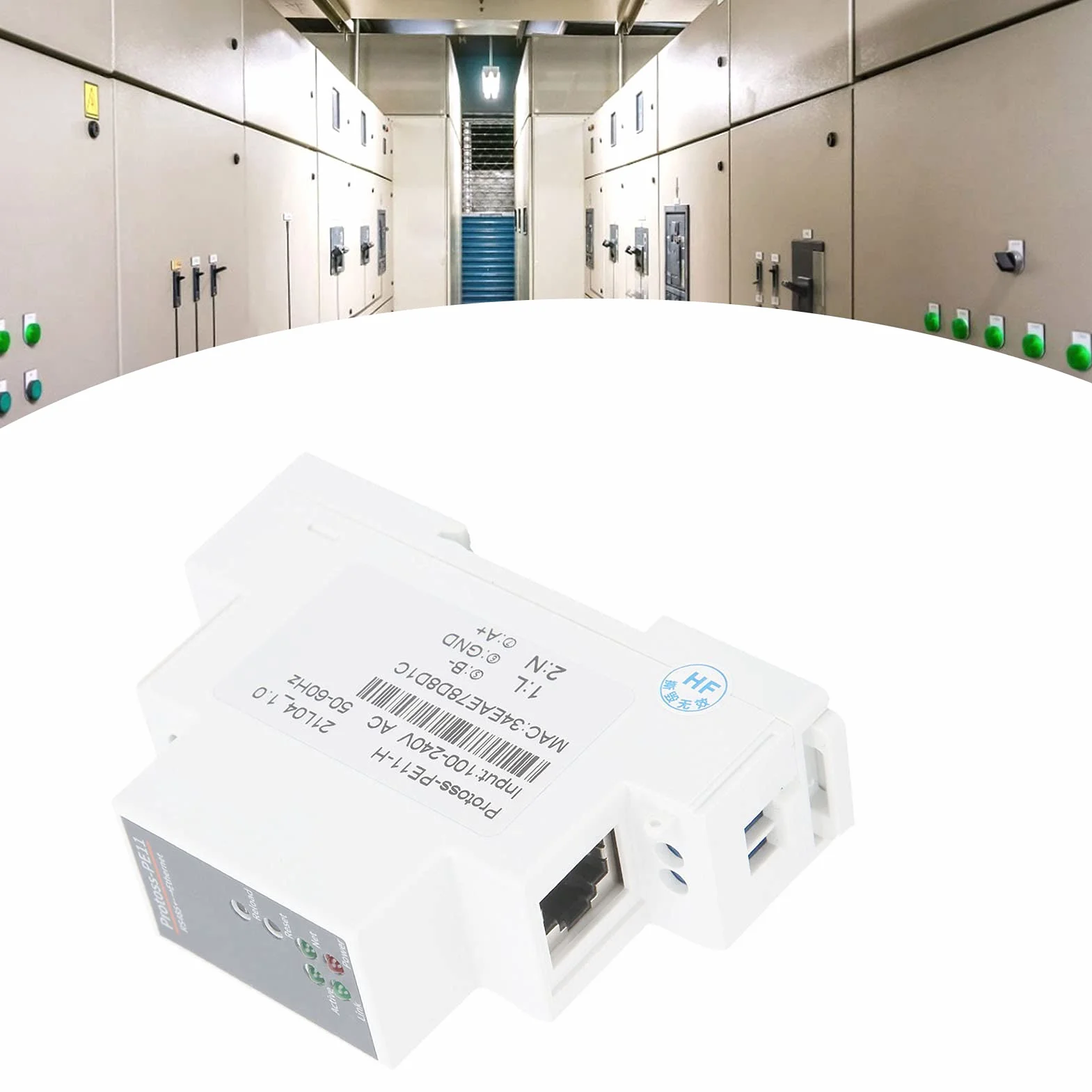 RS485 vers Serveur série Ethernet Montage sur Rail PE11-H Routeur 100-240VAC