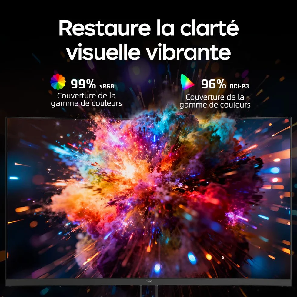 KTC Écran PC Gamer 32 Pouces Incurvé 240Hz FHD 1ms VA 1500R HDR10 AMD FreeSync H32C5