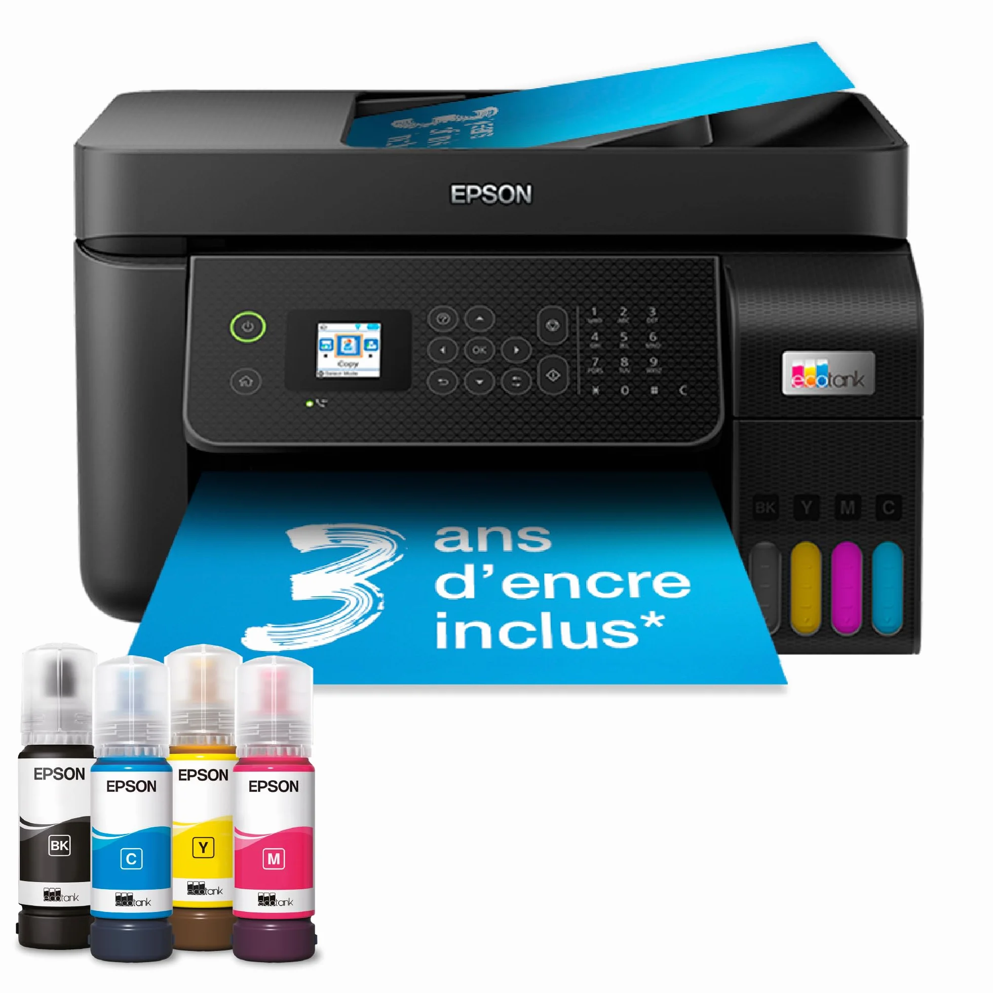 Imprimante multifonction A4 Wi-Fi EcoTank ET-4800 avec réservoirs d'encre et 3 ans d'encre inclus