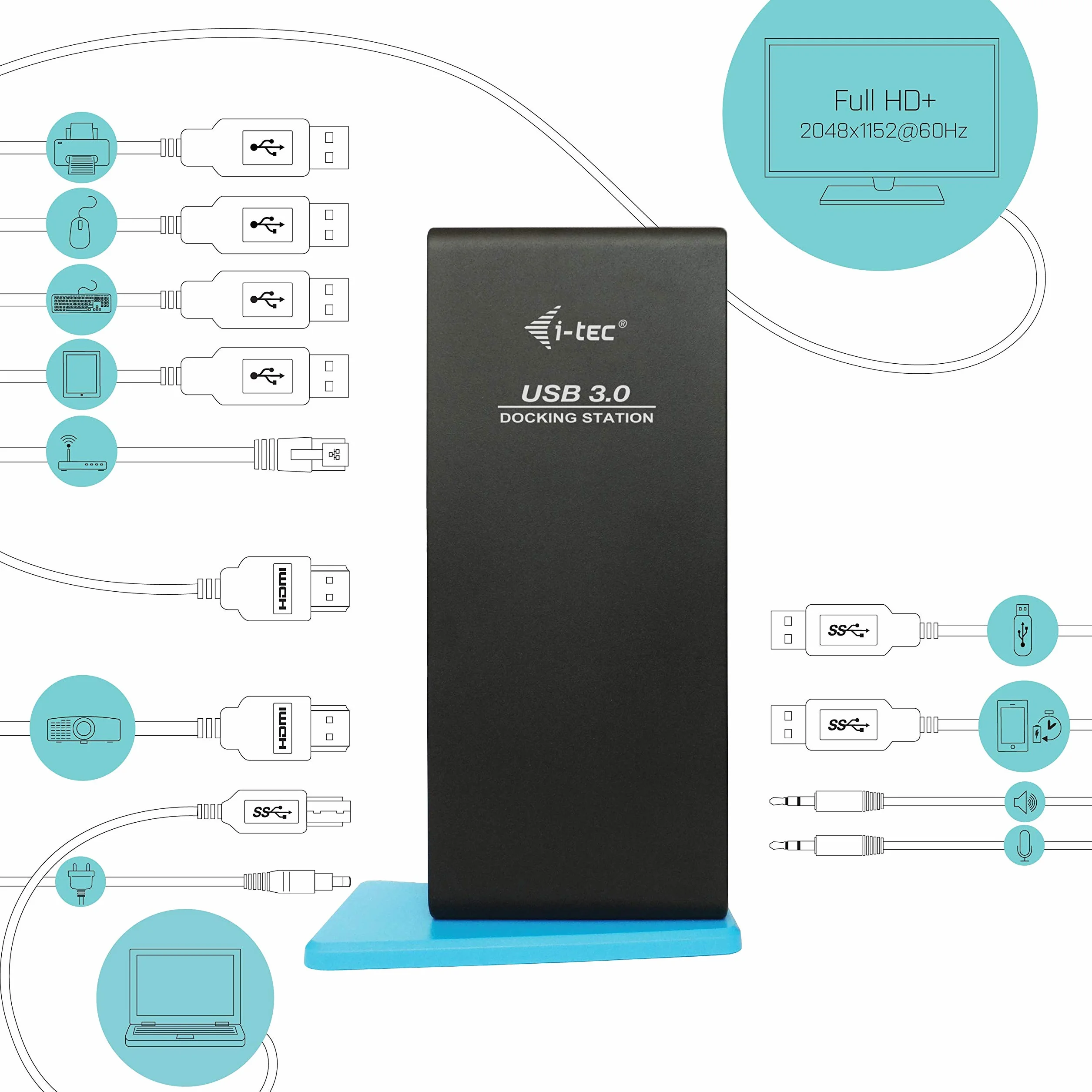 i-tec USB 3.0/USB-C Dual HDMI Docking Station
