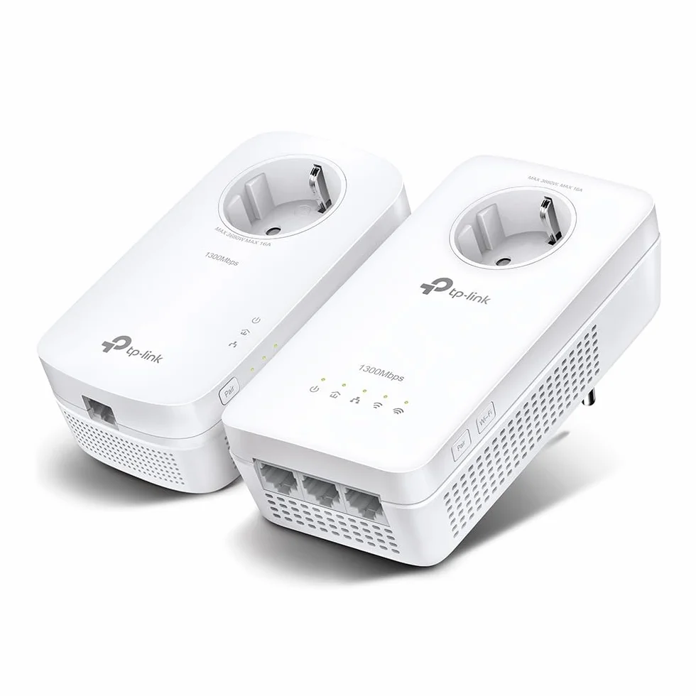 TP-Link TL-WPA8631P KIT CPL WiFi AV1300 Adaptateur Réseau, Homeplug AV2 1300Mbps, Bi-Bande WiFi AC1200Mbps, 3 Port Ethernet Gigabit, OneMesh