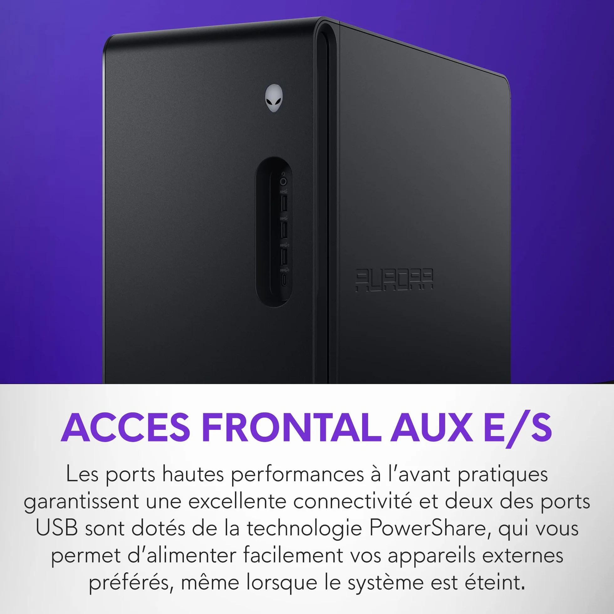 Alienware Aurora PC Gamer Intel Core Ultra 7 265KF RTX 5070 32 Go RAM DDR5 1 To SSD Refroidissement Liquide 1000W Windows 11 Home