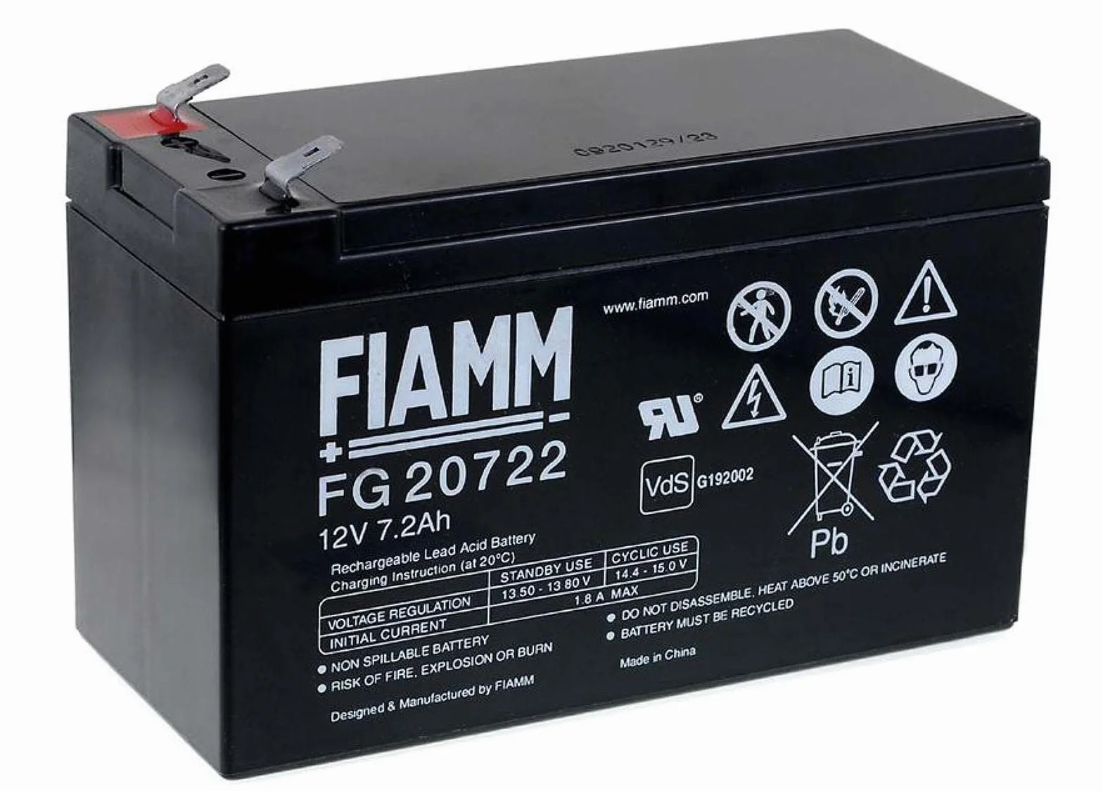 FIAMM Batterie de Remplacement USV APC Back-UPS ES700, 12V, Plomb