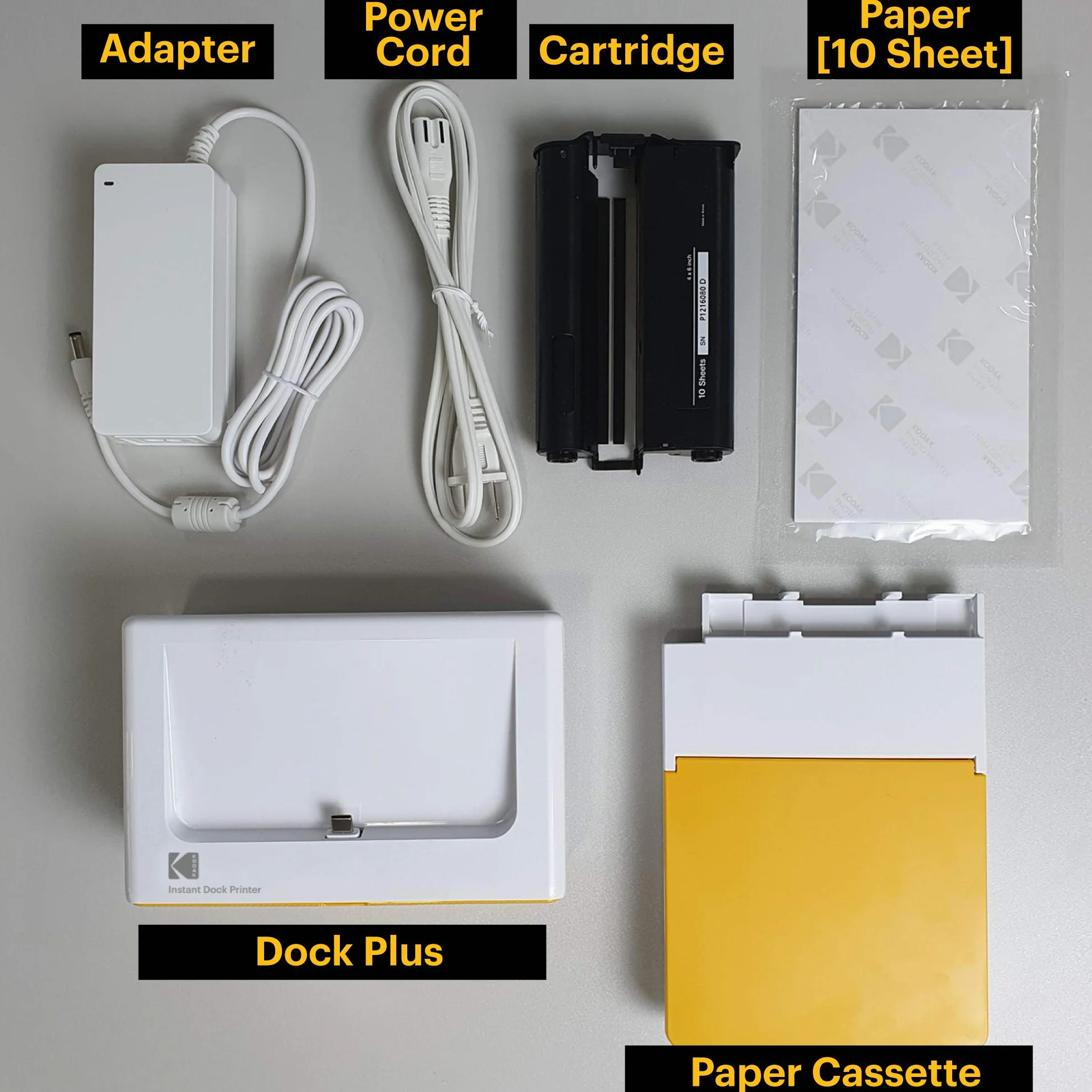 Kodak Dock Plus 4Pass Imprimante Photo 10x15cm + 10 Papier