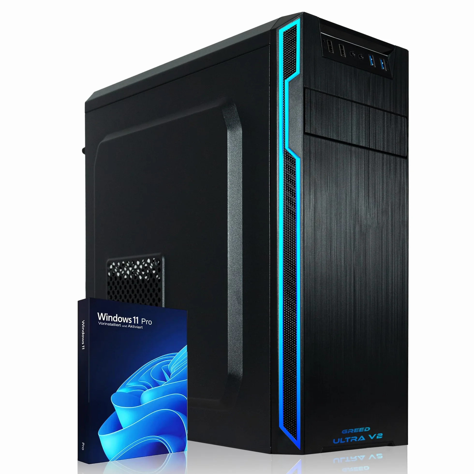 Greed PC Ultra V2 Intel Core i7 12700 4,9 GHz 16 Go RAM 1 TB SSD + 1 TB HDD DVD+RW USB3.1 Wi-Fi Windows 11 Pro