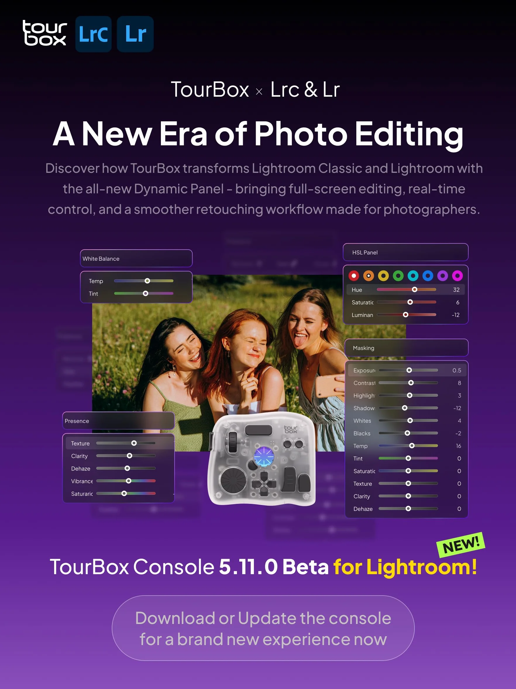 TOUR BOX Elite Plus - Dessin iPad, Contrôleur de Montage Vidéo Montage Photo, Clavier Tablettes Graphique, Creative Console pour Procreate Lightroom Photoshop Davinci, Compatible avec Windows, Mac