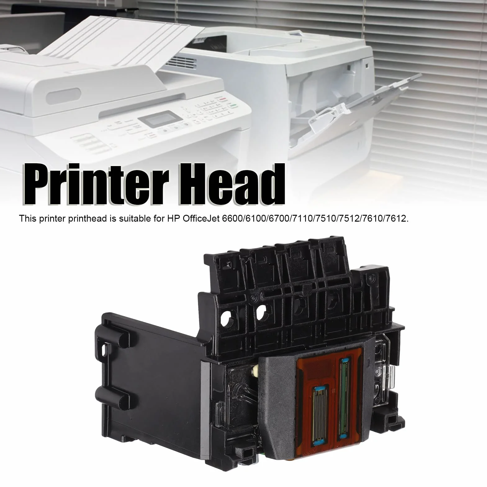 Kit de Remplacement Tête d'impression pour HP Officejet 6600 6100 6700 7110 7510 7512 7610 7612, Pièces de Rechange Imprimante Abs
