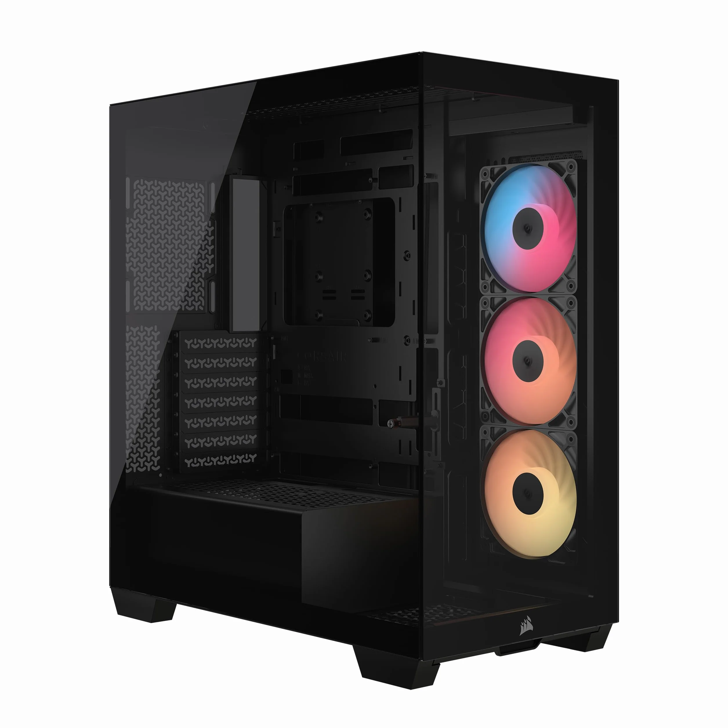CORSAIR 3500X RS-R ARGB Boîtier PC Mi-Tour Vitre Panoramique 3 Ventilateurs RS120-R ARGB Noir