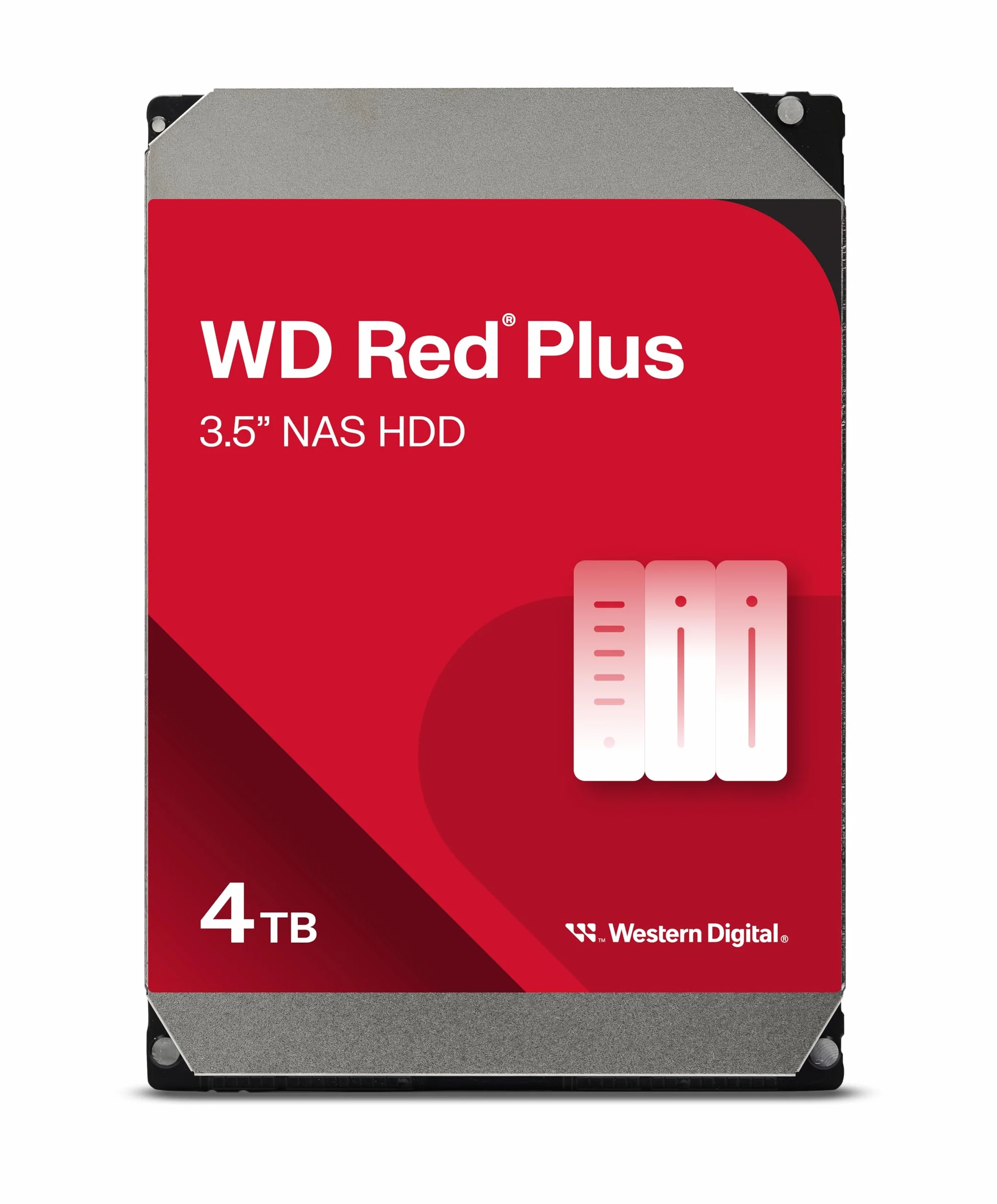 WD Red Plus 4 To NAS Disque Dur Interne 3,5" 5400 RPM SATA 6 Gb/s CMR 256 Mo